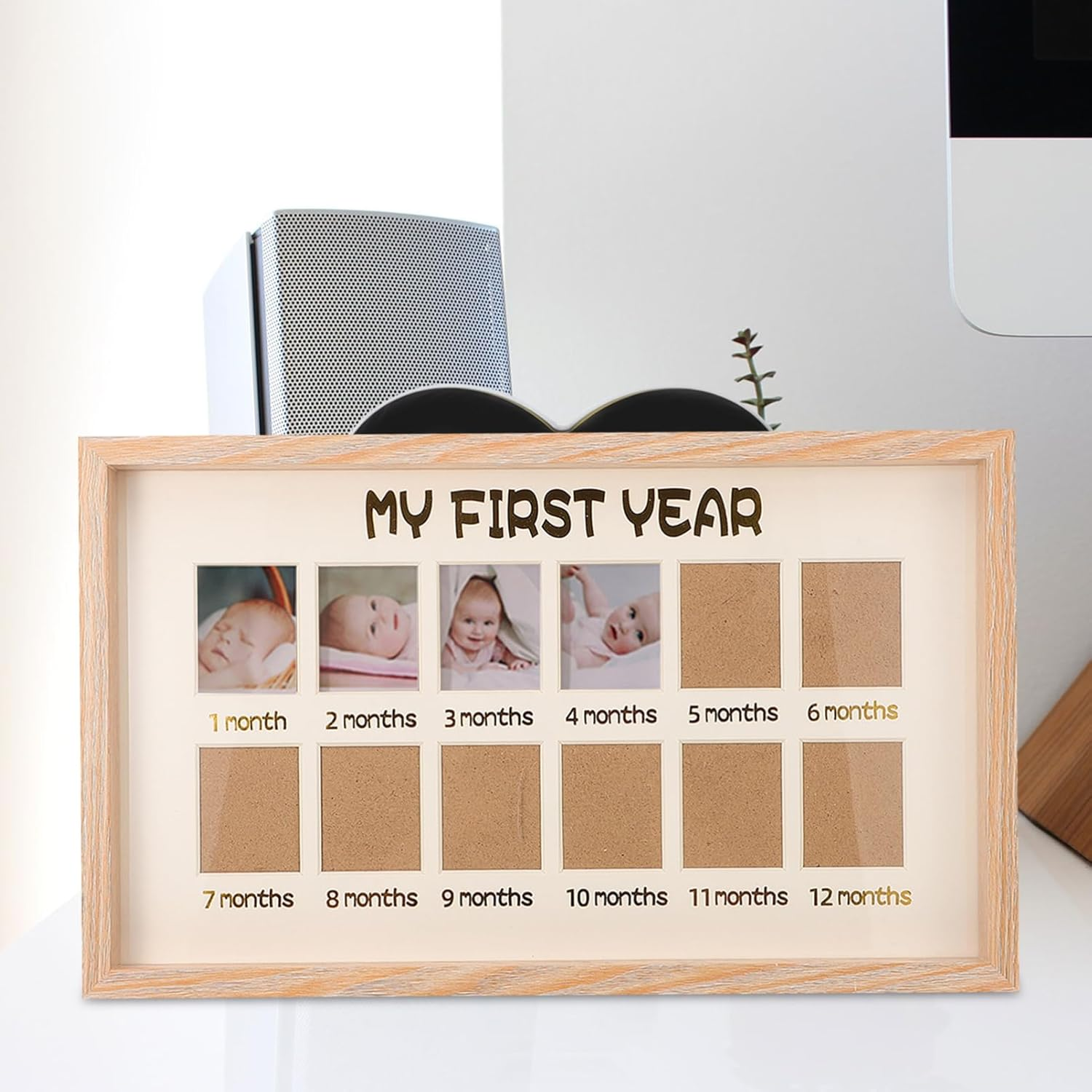 Kisangel Milestone Photo Frame for Display Fun Creative Home Decor for Shower Present Design for Tabletop Use image number 6