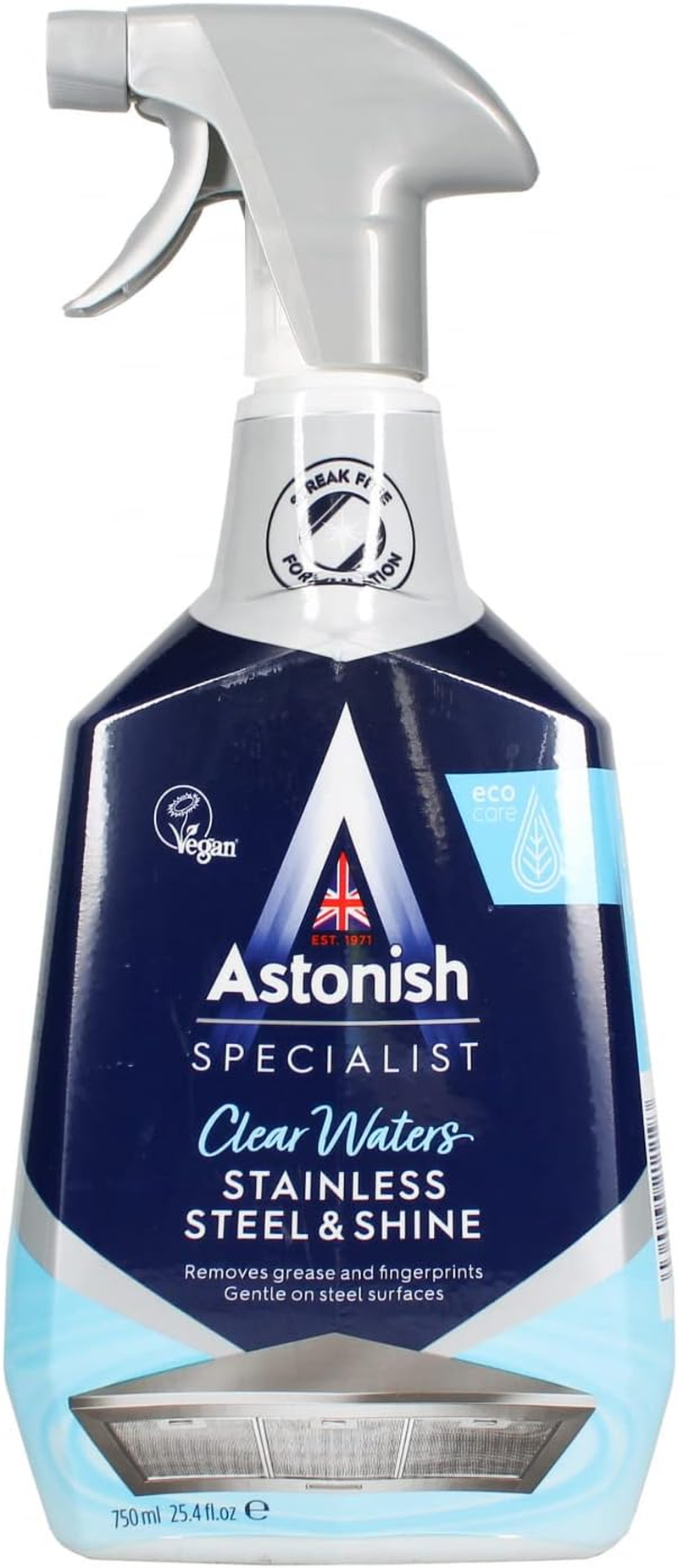 Astonish Specialist Stainless Steel and Shine - Streak-Free Shine for Fridges, Cooktops & More - Vegan, Biodegradable Formula image number 4
