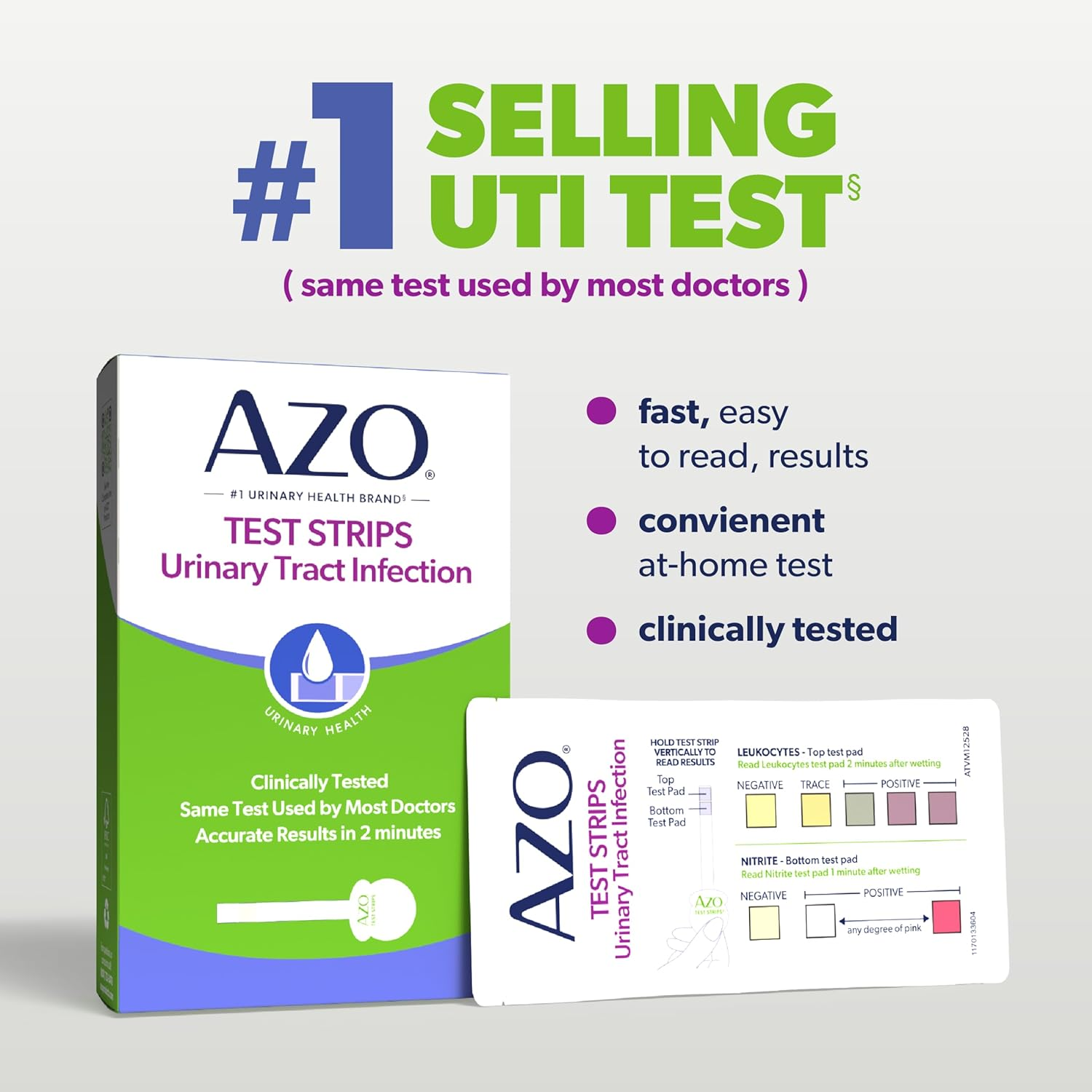 AZO Test Strips, Urinary Tract Infection Test, Accurate Results in 2 Minutes, Clinically Tested, Easy to Read Results, 3 Individually Wrapped Self Testing Kits image number 4