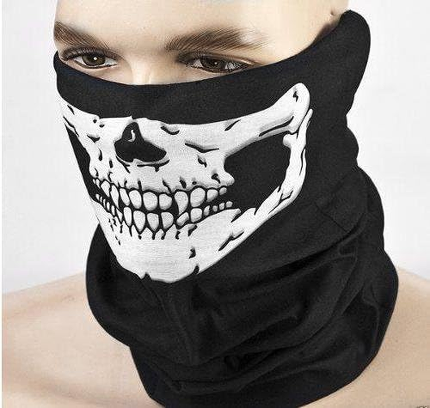 Stretchable Tubular Skull Bandana Motorcycle Biker Snowboards Helmet Neck Face Mask Paintball Ski Sport Headband image number 1