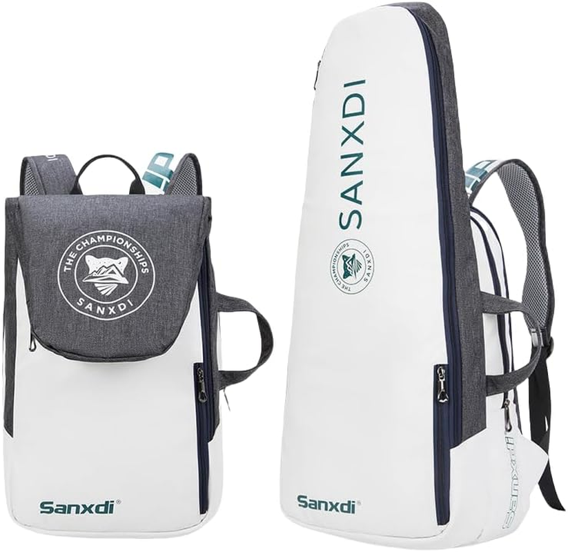 Tennis Bag Backpack for 2 Tenis Rackets or 4Badminton Rackets, Tennis Racket Bags with Separate Shoe Compartment to Hold Pickleball Paddle, Badminton Squash Racquet, Waterproof Laptop Backpack image number 4