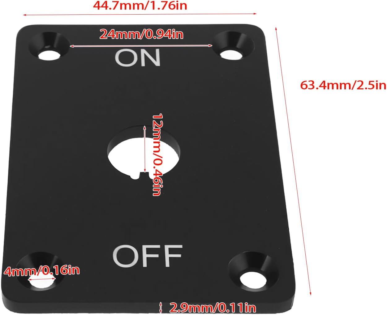 2Pcs Toggle Switch Panel On-Off Bracket Mounting Holes 12Mm with Screws Aluminum Alloy for Most Caravan Marine Boat Car Trailer RV image number 4