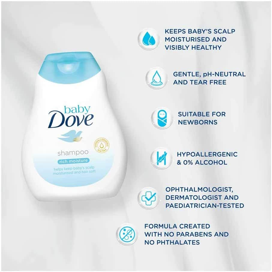 Dove Baby Rich Moisture Shampoo 200 Ml image number 1