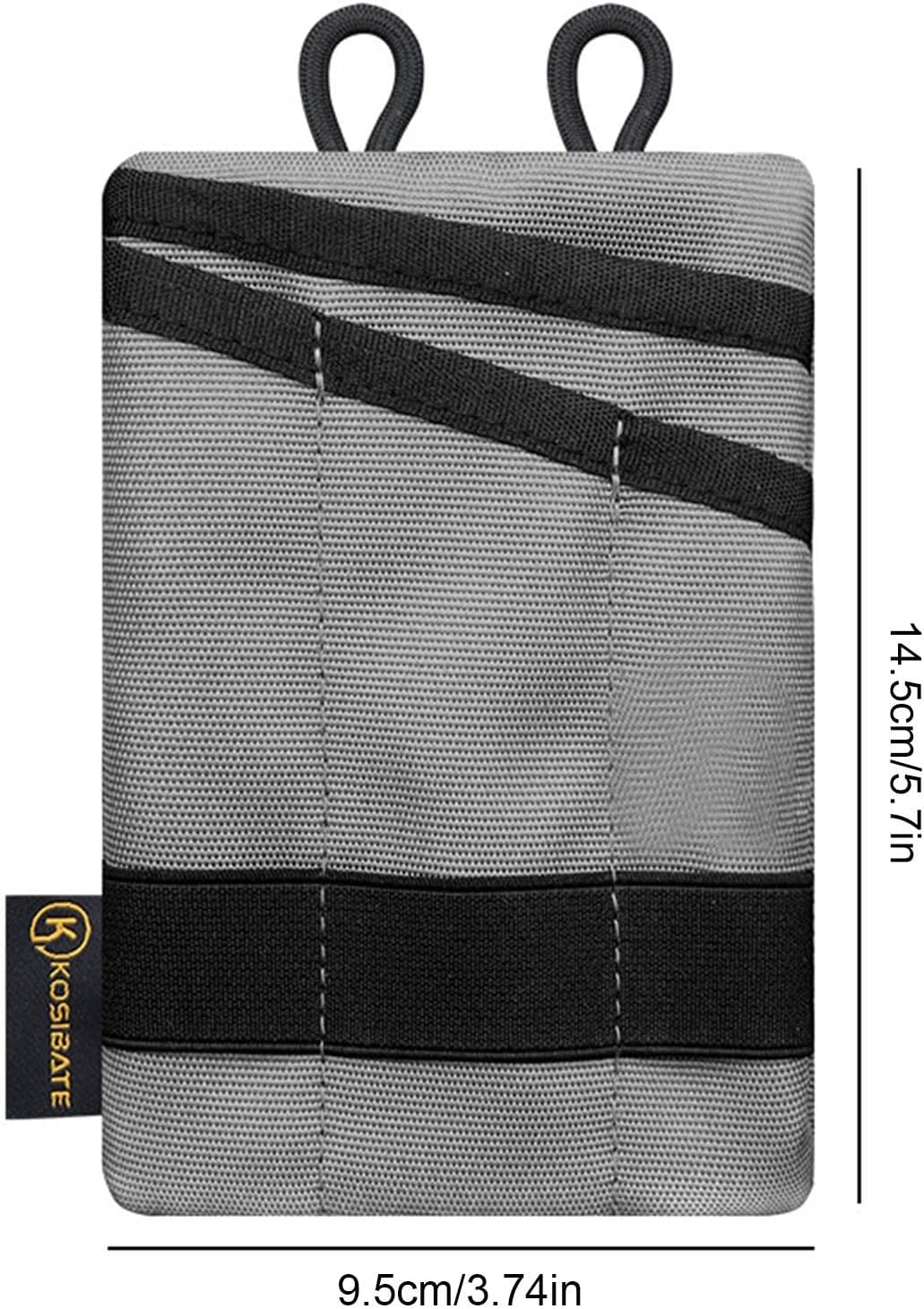 Pocket Organizer,Small Molle Pouch Utility Bag with Zipper - Waterproof Outdoor Wallet Pack for Men, Compact Utility Pouch for Outdoor and Daily Use B/ - Black image number 7