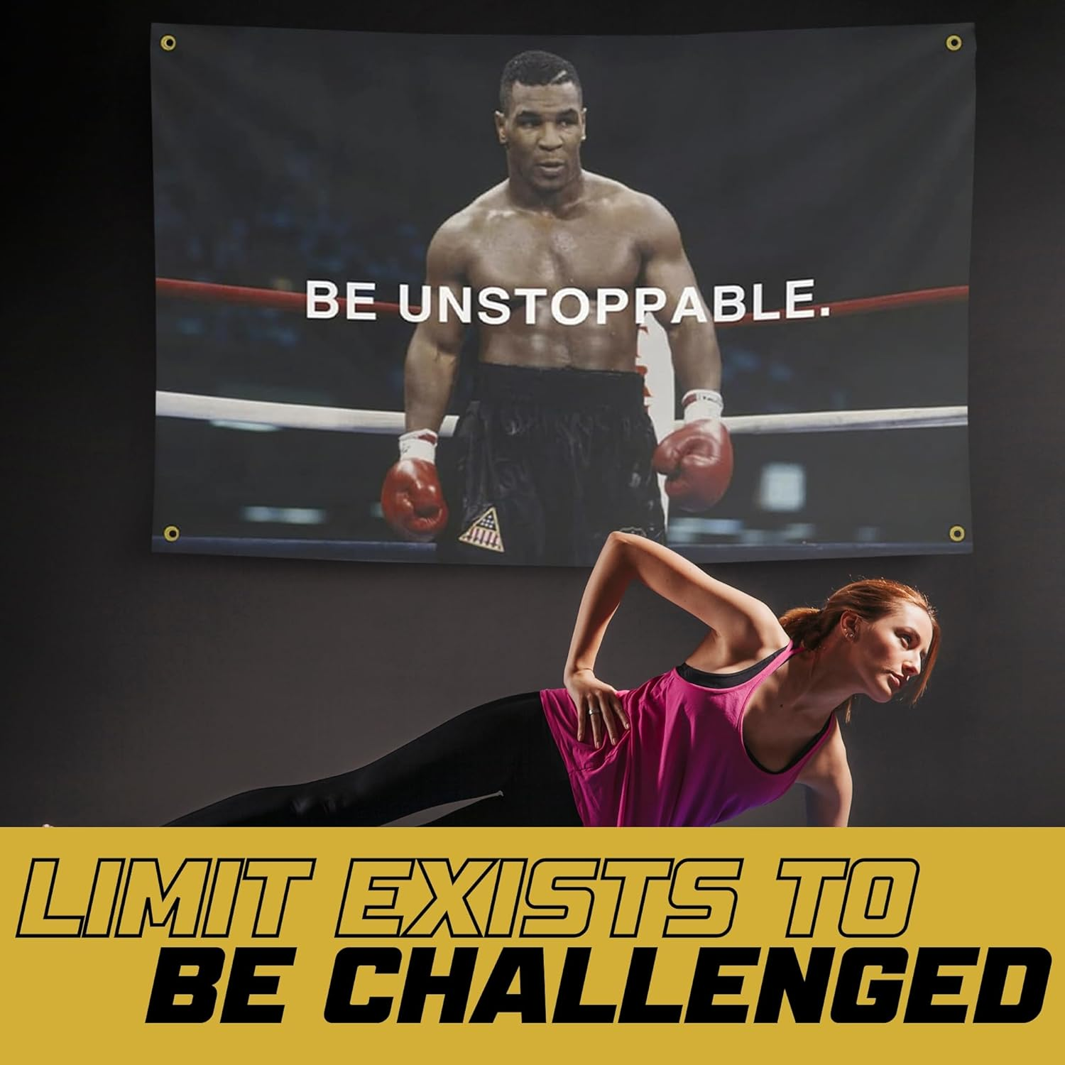 Mike Tyson Be Unstoppable. Flag Motivational Fitness Inspirational Workout Home Gym Wall Decor College Dorm Man Cave 3X5 Feet Flag Banner Cool Gym Motivation Boxing Poster Cool Cool Flags Motivational Wall Art College Dorm Banner Cool Wall Decor Men image number 4