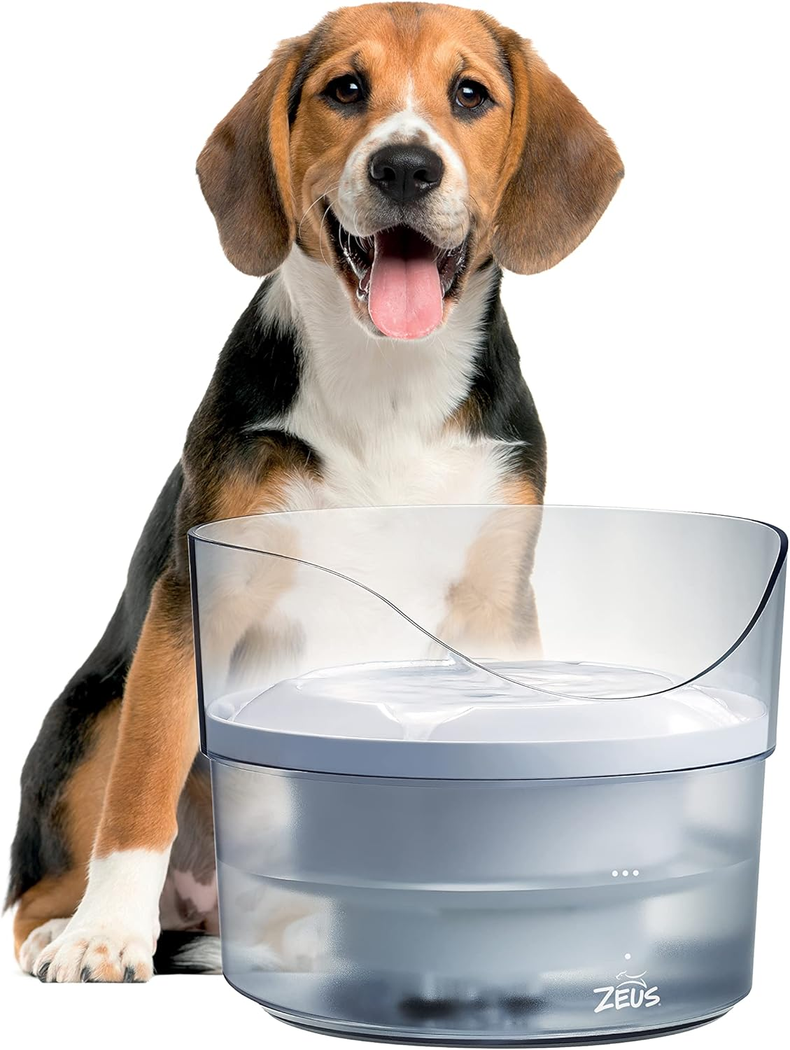 Zeus Fresh & Clear Dog Drinking Fountain with Splash Guard image number 2