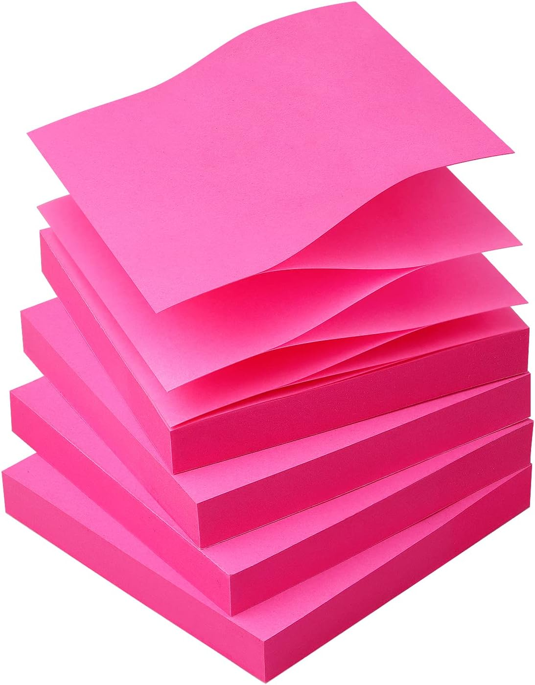 Sticky Notes 3X3 Pop up Self-Stick Notes Pads with Bright Colors, Easy to Post for Office, School, Home, 4 Pads/Pack, 90 Sheets/Pad (Rose Red) - Green image number 4