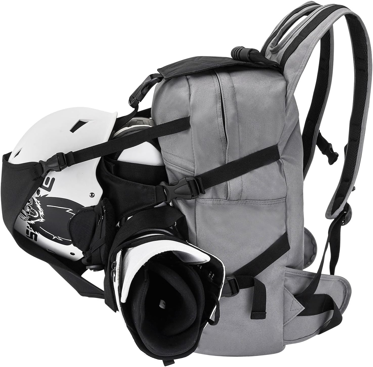 Ski Boot Bag, Ski Player Essential Backpack, Waterproof Ski Boots Storage Bag, Handle Configuration Padding, Independent Helmet Compartment, 30L image number 4