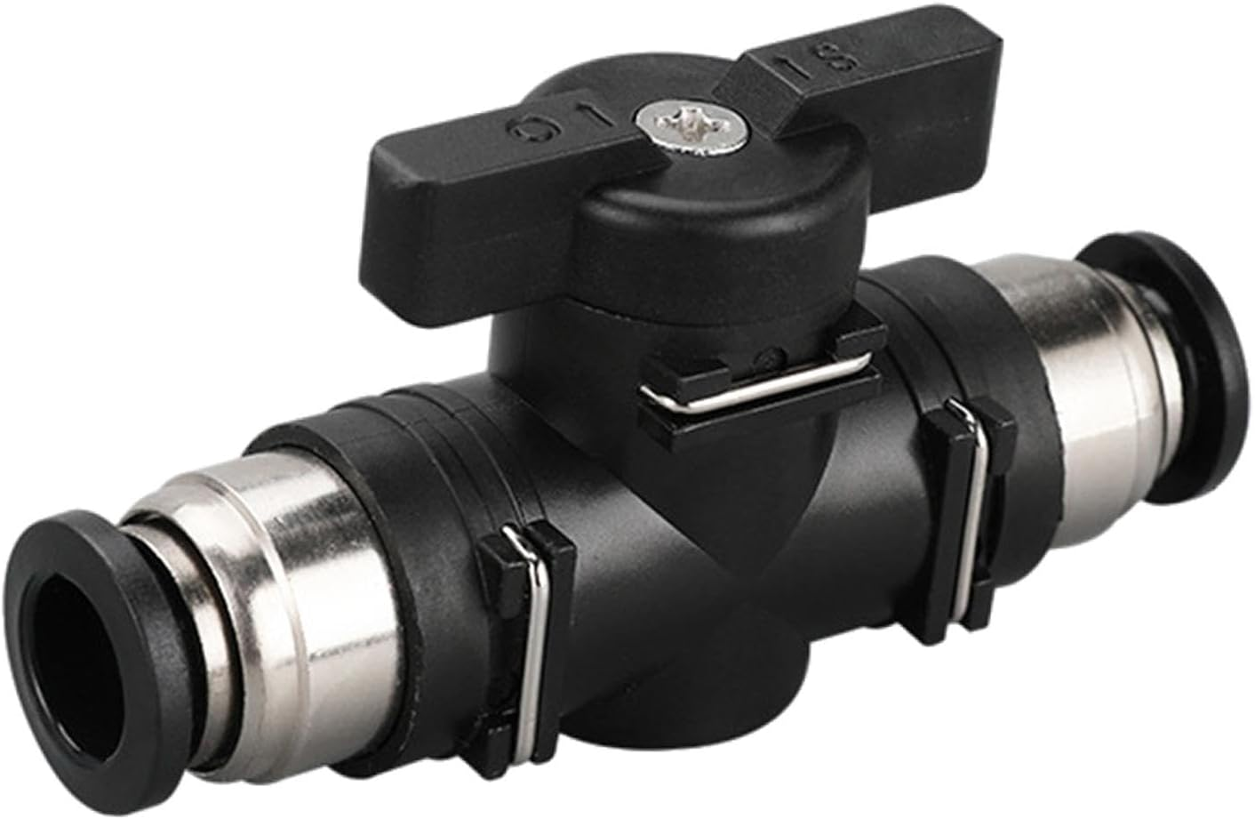 Weilaikeqi Air Fittings Straight Quick Connect Union Push to Connect Fittings Ball Valve Hose Fittings Air Flow Control Valve for Water Air Duct, BUC 8Mm image number 6