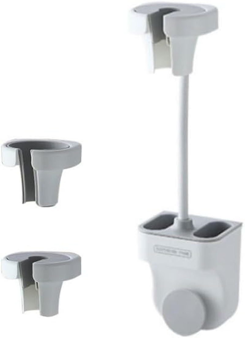 LAKYMIE Hair Dryer Holder Hands-Free Blow Dryer Holder 360 Degrees Adjustable Hair Dryer Rack Wall Mounted and Self-Adhesive image number 1