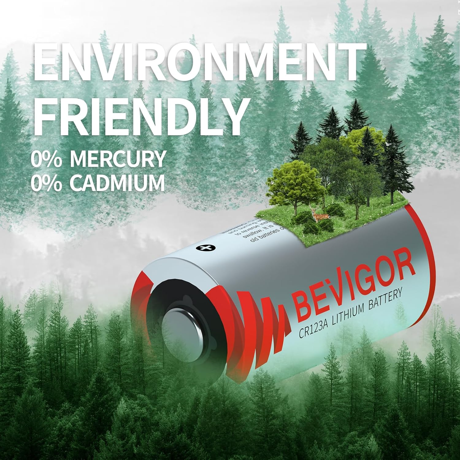 BEVIGOR CR123A 3V Lithium Batteries 2 Pack,1500Mah Photo Lithium Battery, 3 Volt 123 Battery Lithium for Flashlight and Security Device【Non-Rechargeable】 image number 5