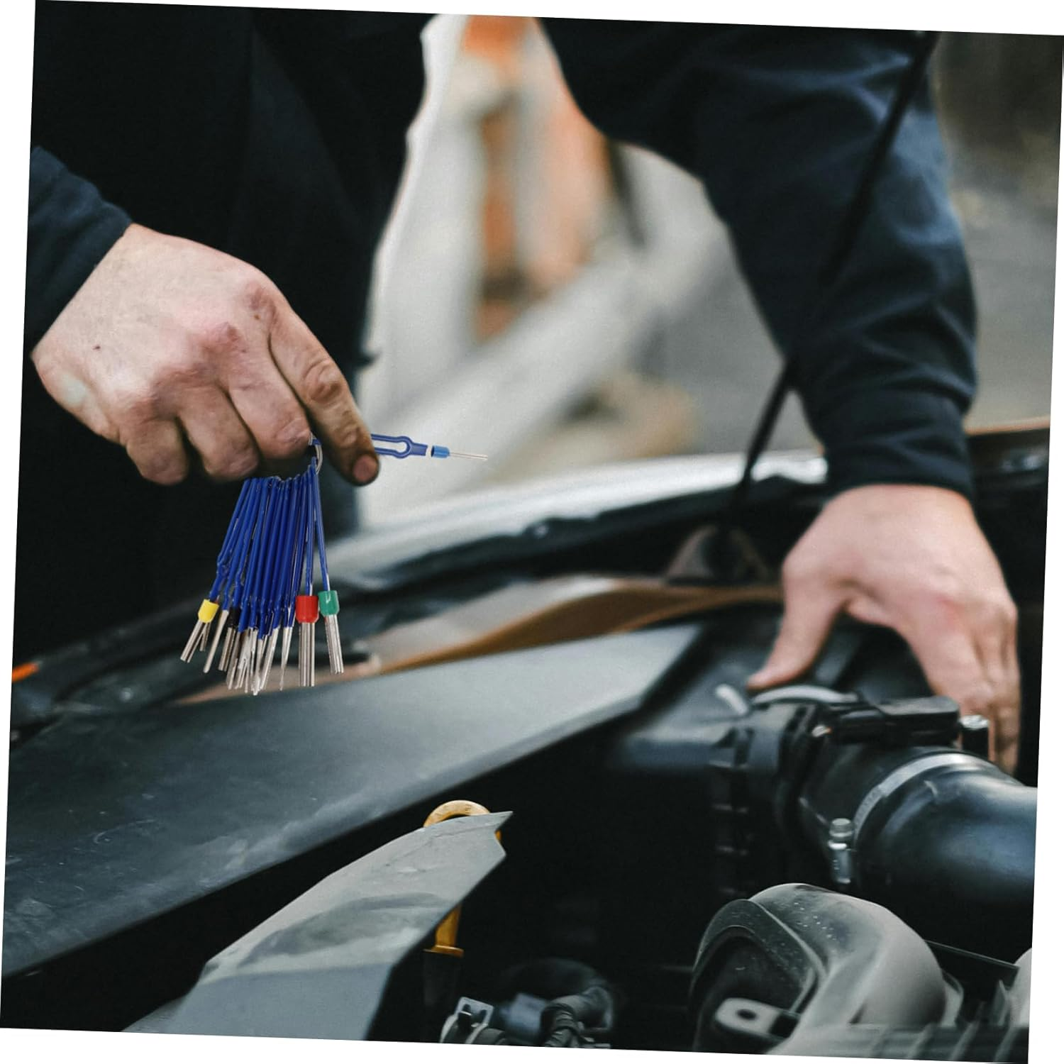 TOPPERFUN 18Pcs Professional Automotive Wire Harness Disassembler Terminal Removal Tool Pin Extractor Electrical Tools Easy to Use image number 2