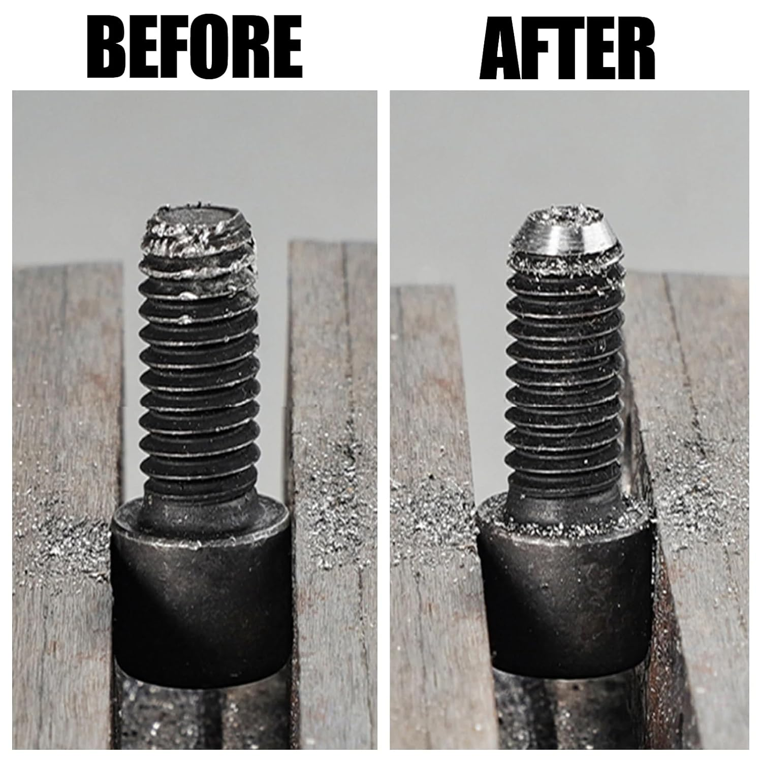 Vearter Deburring External Chamfer Tool for Metal, Countersink Chamfering Drill Bit with Carbide Blades, Bolt Thread Repair Tool Quick Release Hex Shank Fits 3Mm to 19Mm image number 2