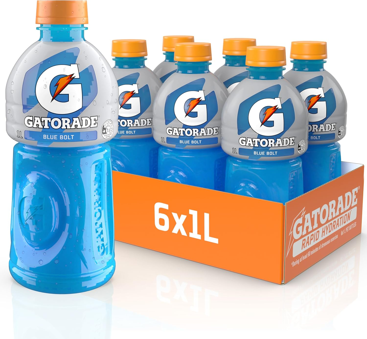 Gatorade Blue Bolt Sports Drink, 6 X 1L image number 1