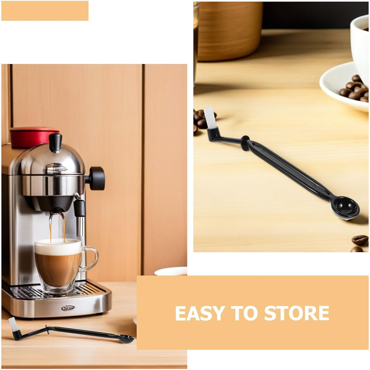 Happyyami 3Pcs Espresso Machine Cleaner Brush Set with Integrated Spoon for Targeted Cleaning of Coffee Makers Grinders Teapots Versatile Coffee Powder Removal Tool for Home Kitchen Use image number 3