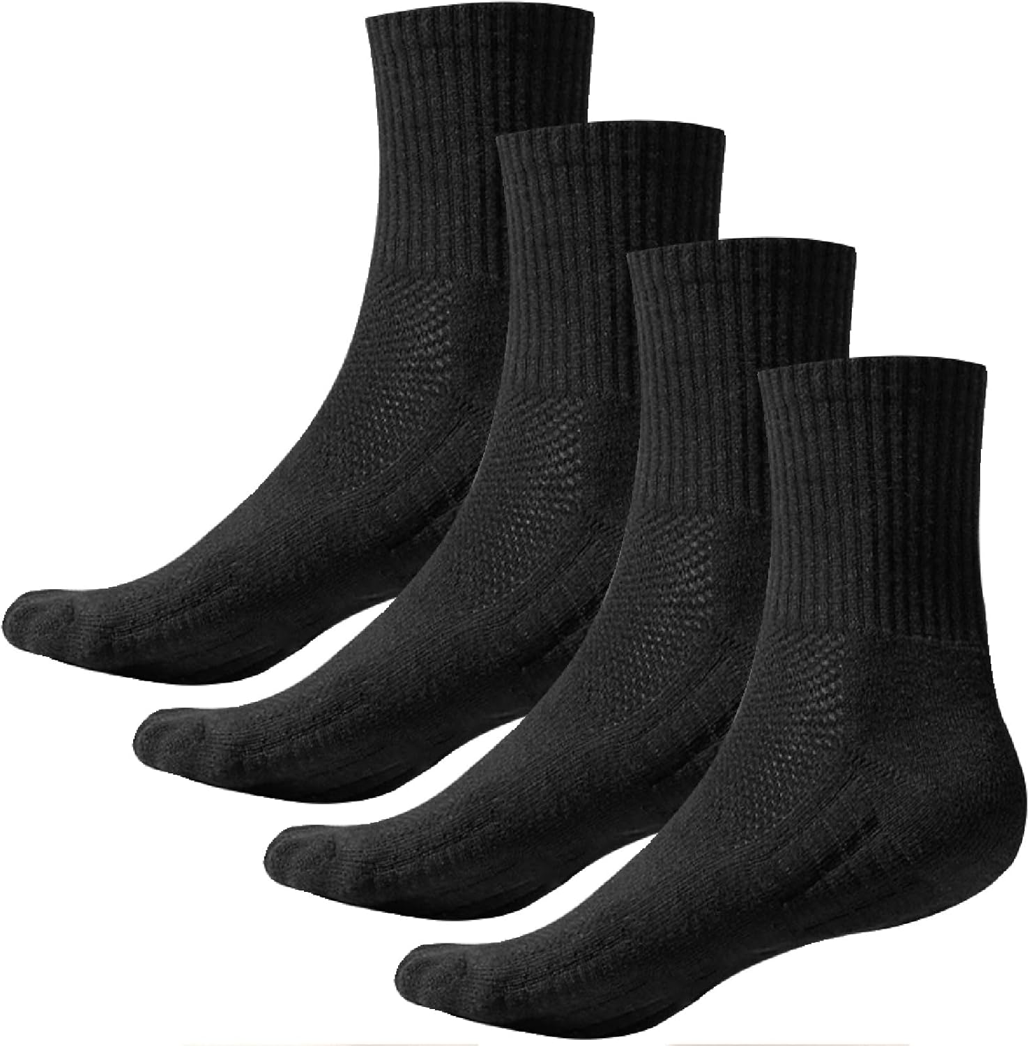 Dress Cici Men'S Athletic Cushion Crew Socks with Breathable Mesh Instep Top and Knitting Ribbed Tube (2 Pack)
