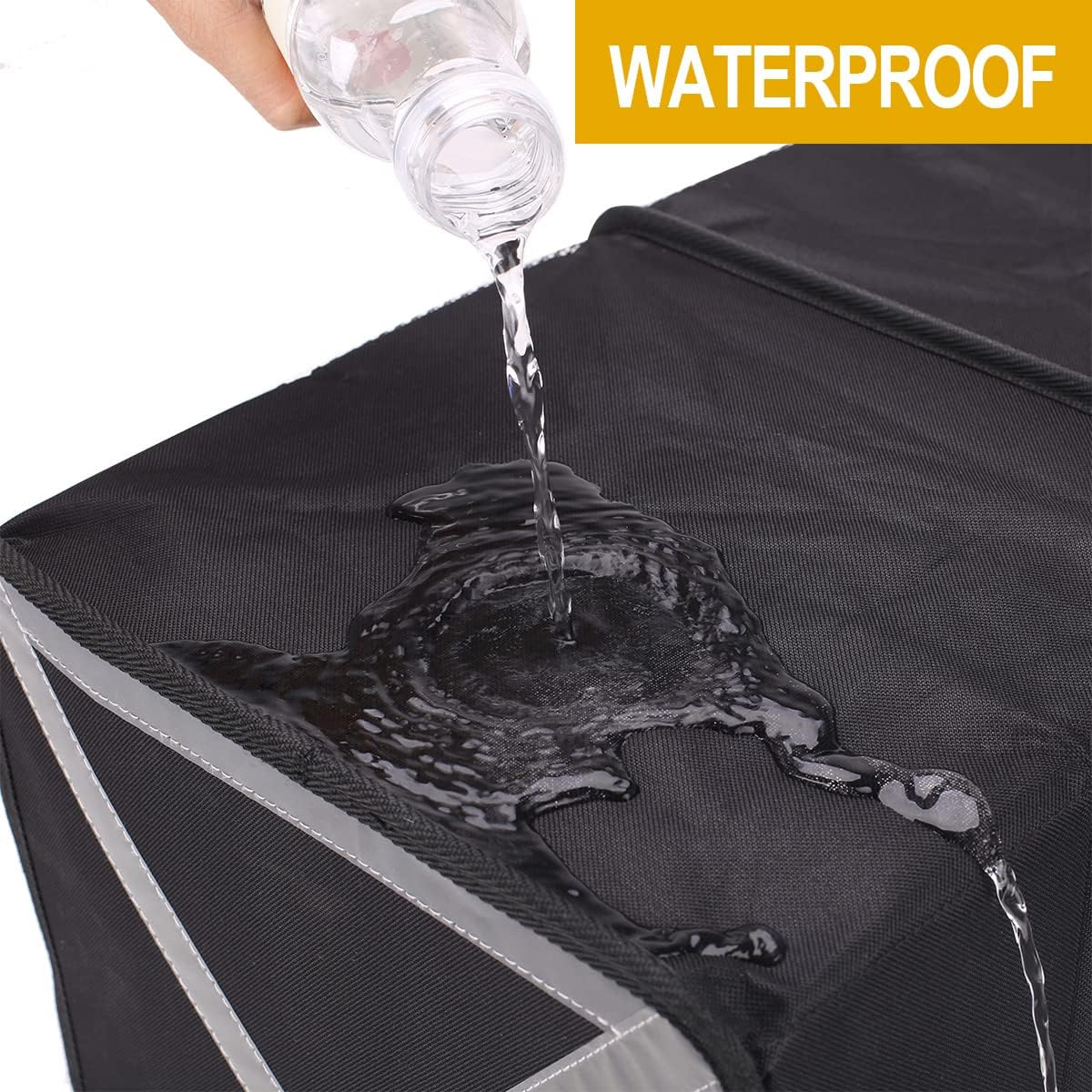 Foldable Trunk Organizer with Multi Pockets, Heavy Duty Collapsible Trunk Storage Organizer with Reflective Stripe for Car, SUV, Minivan image number 1