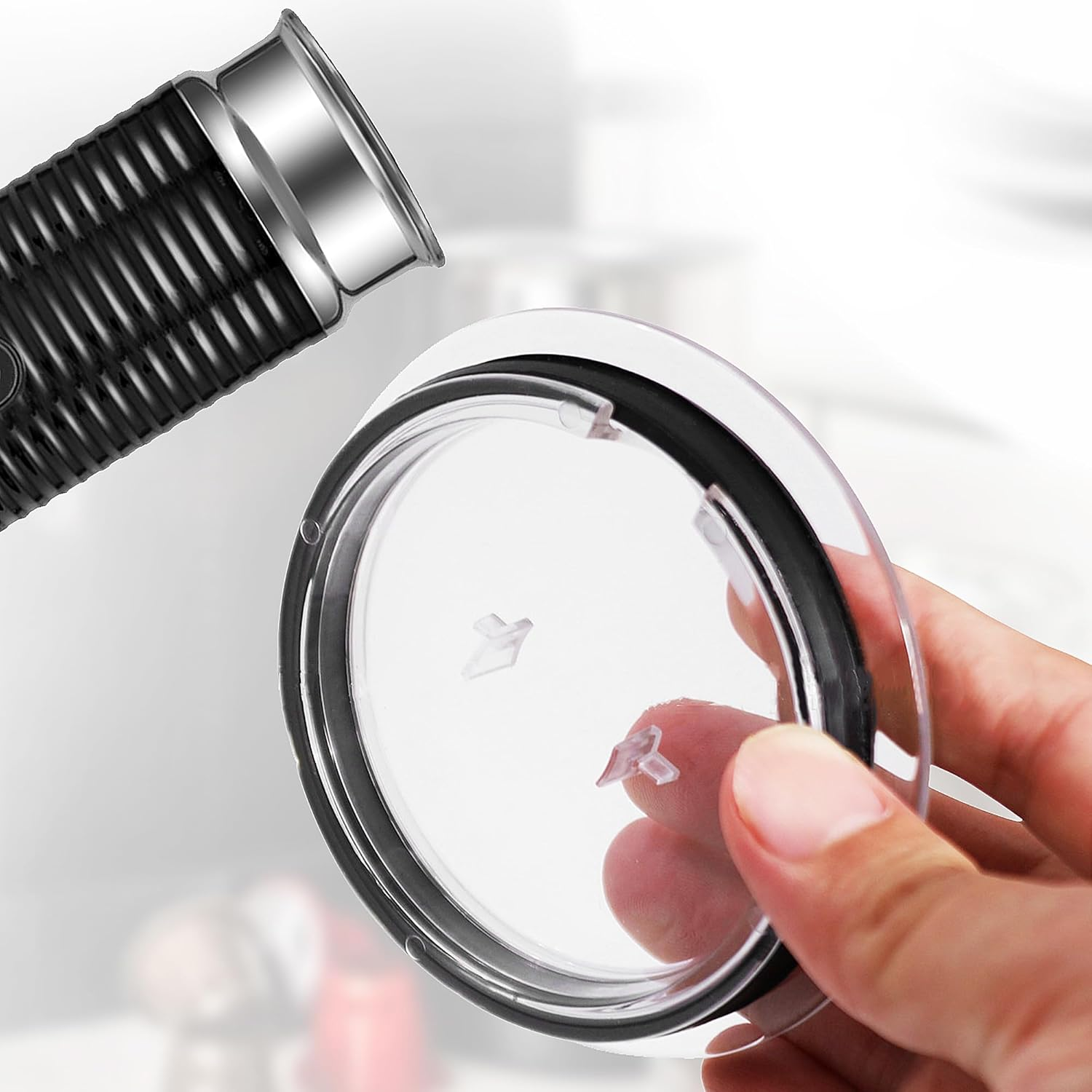 Milk Frother Replacement Parts for Nespresso Aeroccino 3 3R, Milk Frother Lid for Nespresso Parts 93271, Milk Frother Replacement for Nespresso Aeroccino 3593 3594 (Lid) image number 5