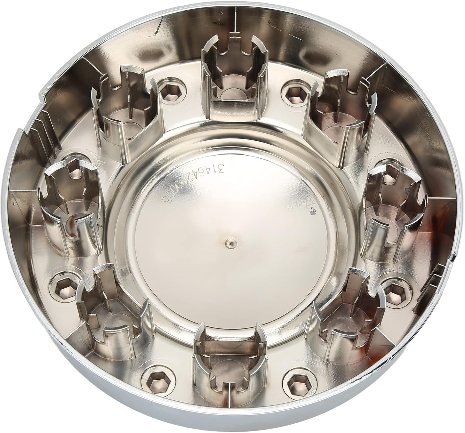 Dually Front Center Hub Cap Wheel Cover | Chrome Replacement for RAM 3500 2011 2012 2013 | High-Gloss ABS Chrome Plated | OE 68081010AB