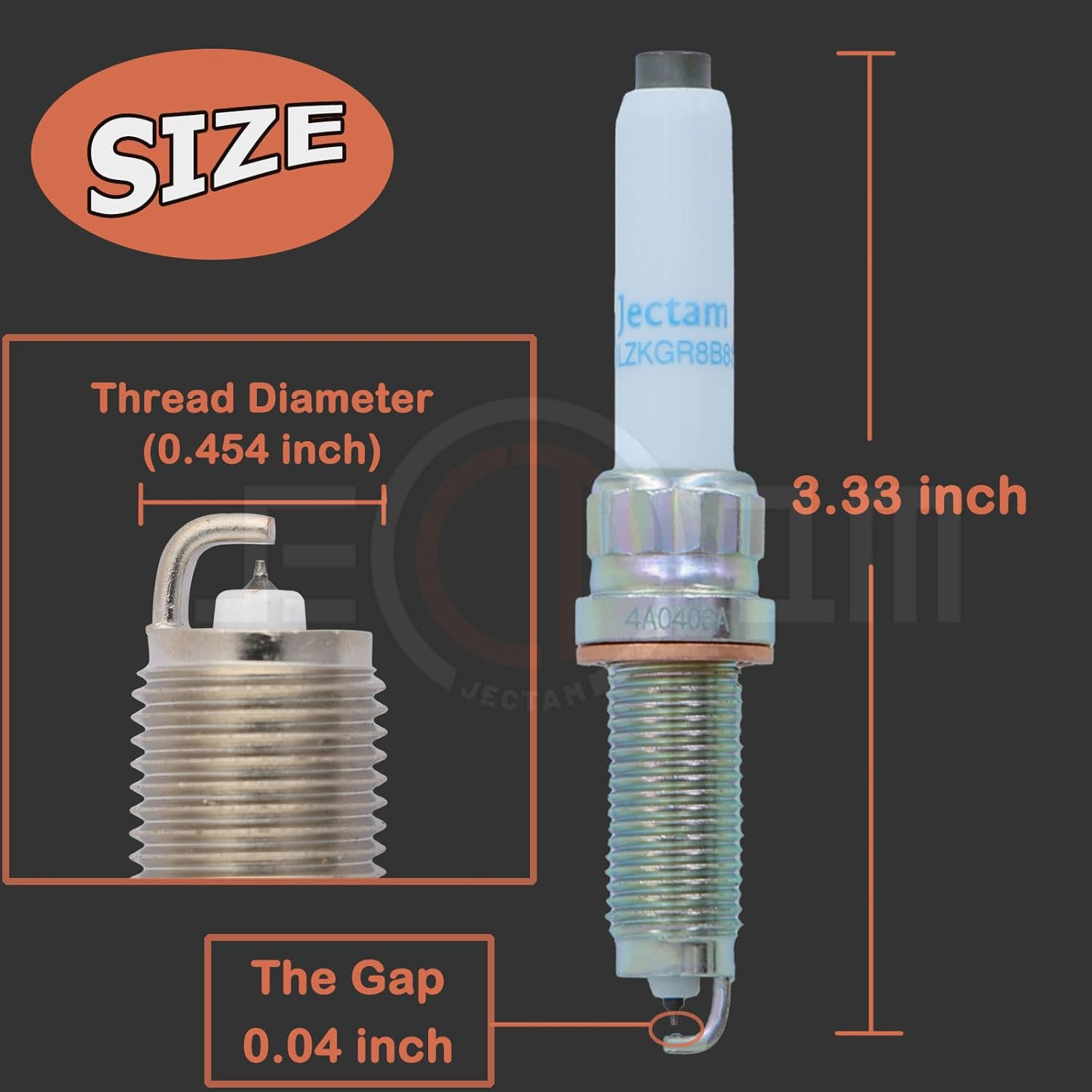 Jectam Platinum Iridium Spark Plug 12120040551 SILZKGR8B8S 4PCS Compatible with 230I 330I 340I 430I 440I 530I 540I 640I 740I X1 X2 X3 X4 image number 4