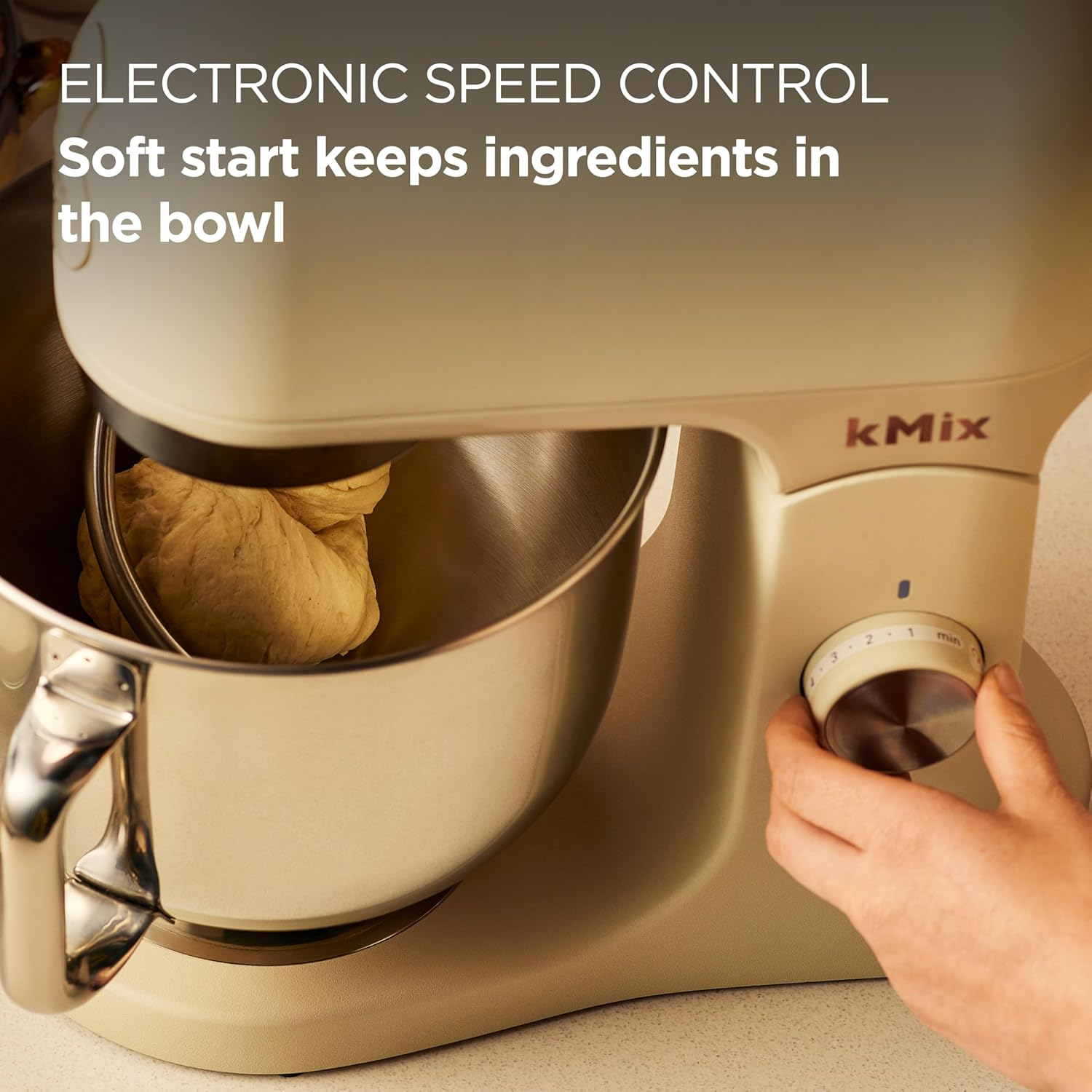 Kenwood Kmix Calm Cream KMX751ACR, Stand Mixer with 5L Stainless Steel Bowl, Safe-Use Safety System, Metal Casing, Incl. 3-Piece Patisserie Set and Splash Guard, 1000W, Cream - Kmix Cream image number 2