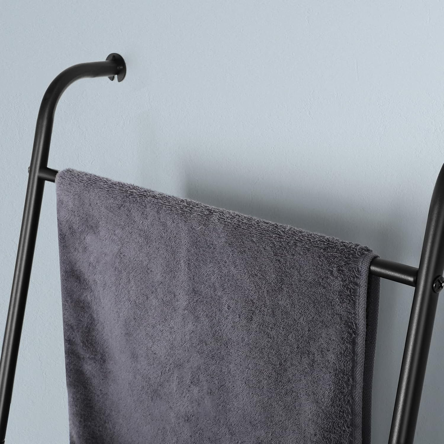 Blanket Ladder Towel Ladder for Bathroom Blanket Rack for Living Room Bathroom Laundry Room Black image number 3