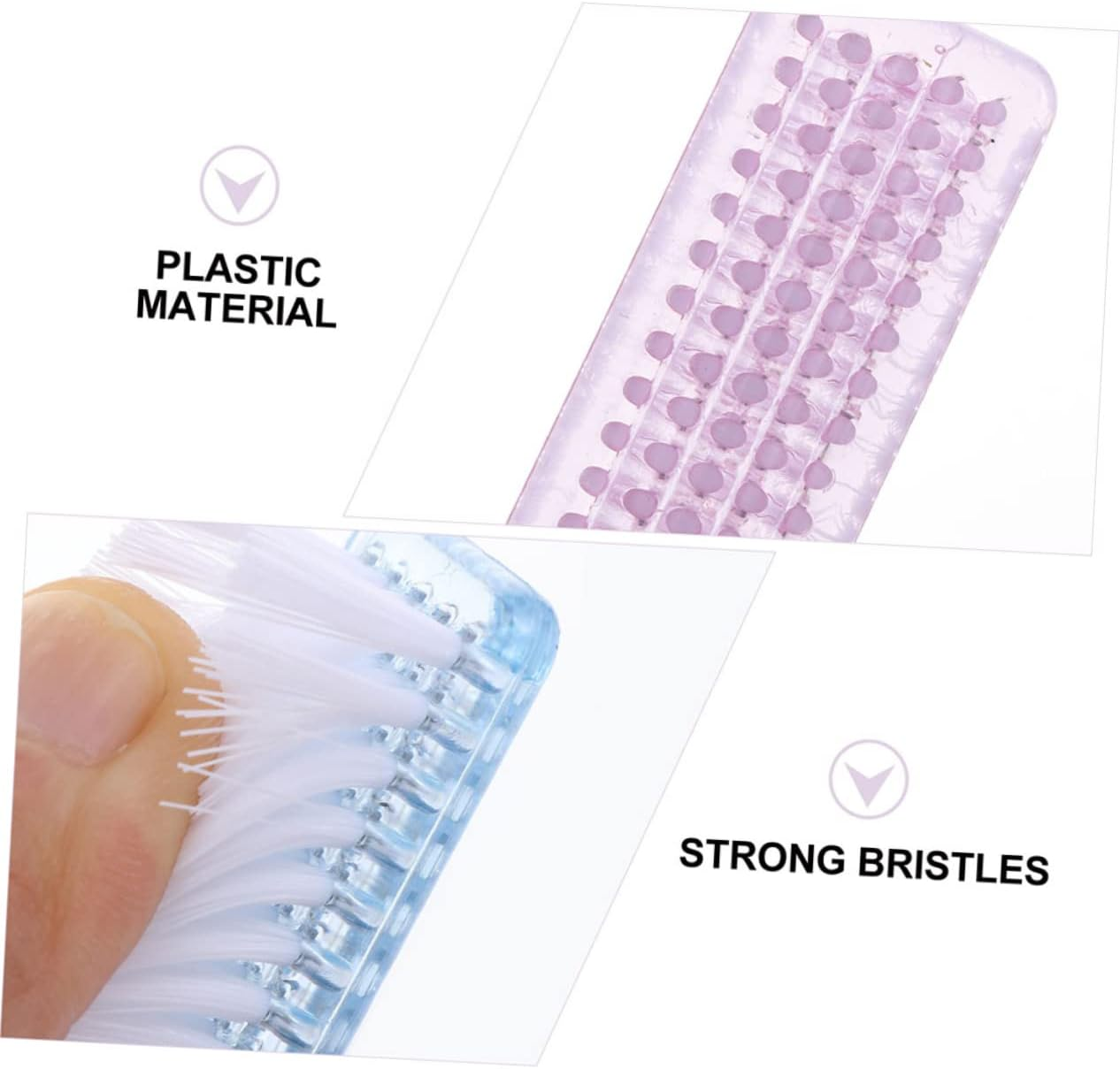 LOLIPPYY 15Pcs Long Handle Nail Brushes Set for Fingernail Cleaning Home Nail Art Tools Easy to Use for Salon and Diy image number 3