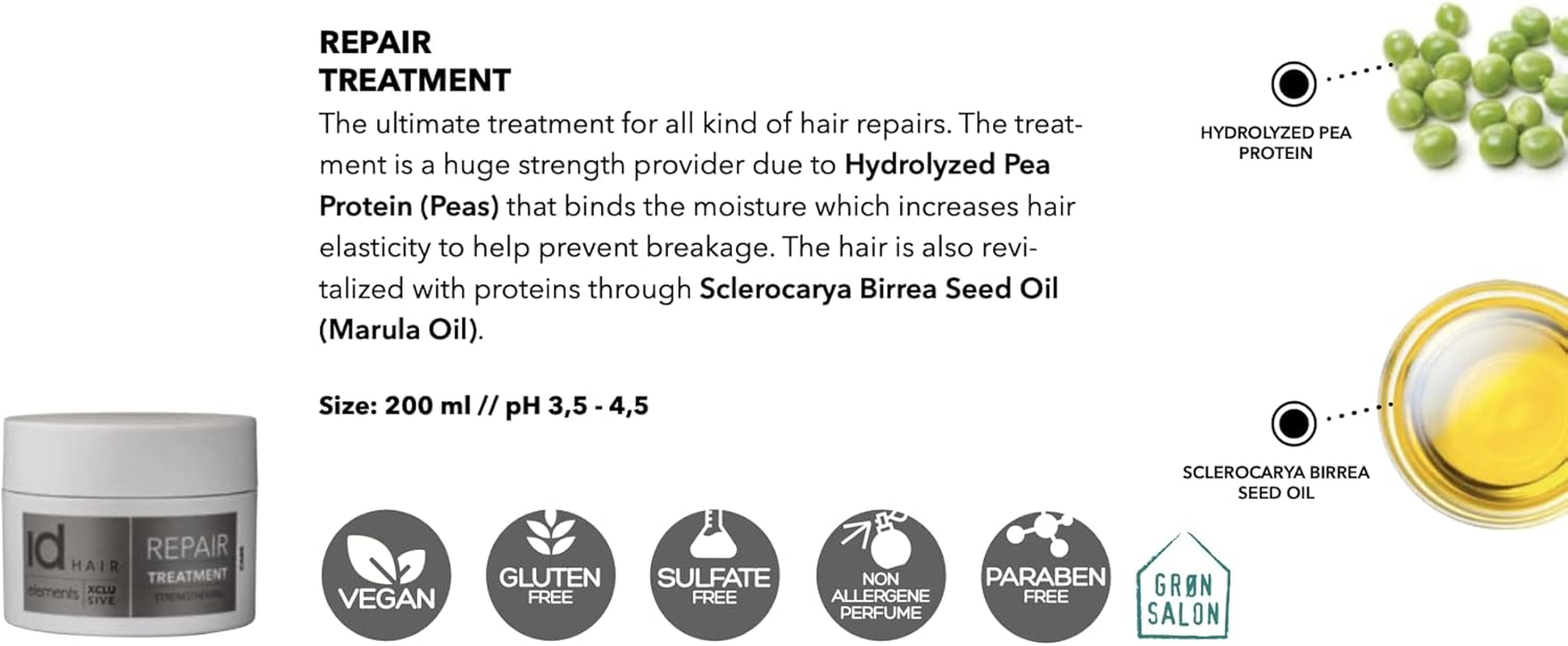 Id Hair Elements Xclusive Repair Treatment 200 Ml image number 1