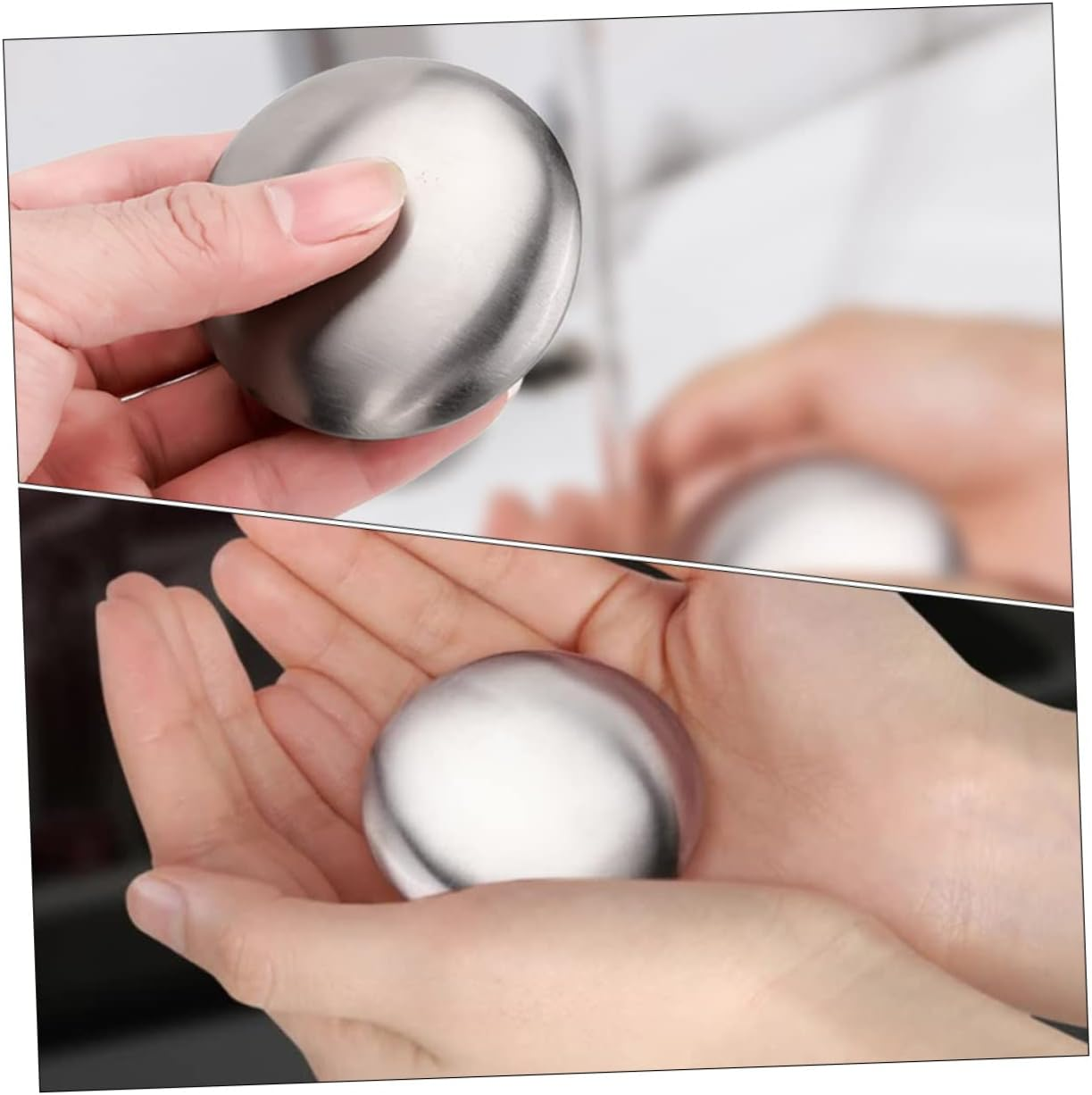 Stainless Steel Odor Absorbing Soap for Kitchen Sink 304 Metal Soap Bar Removes Fish and Garlic Smell for Cooking Use image number 5