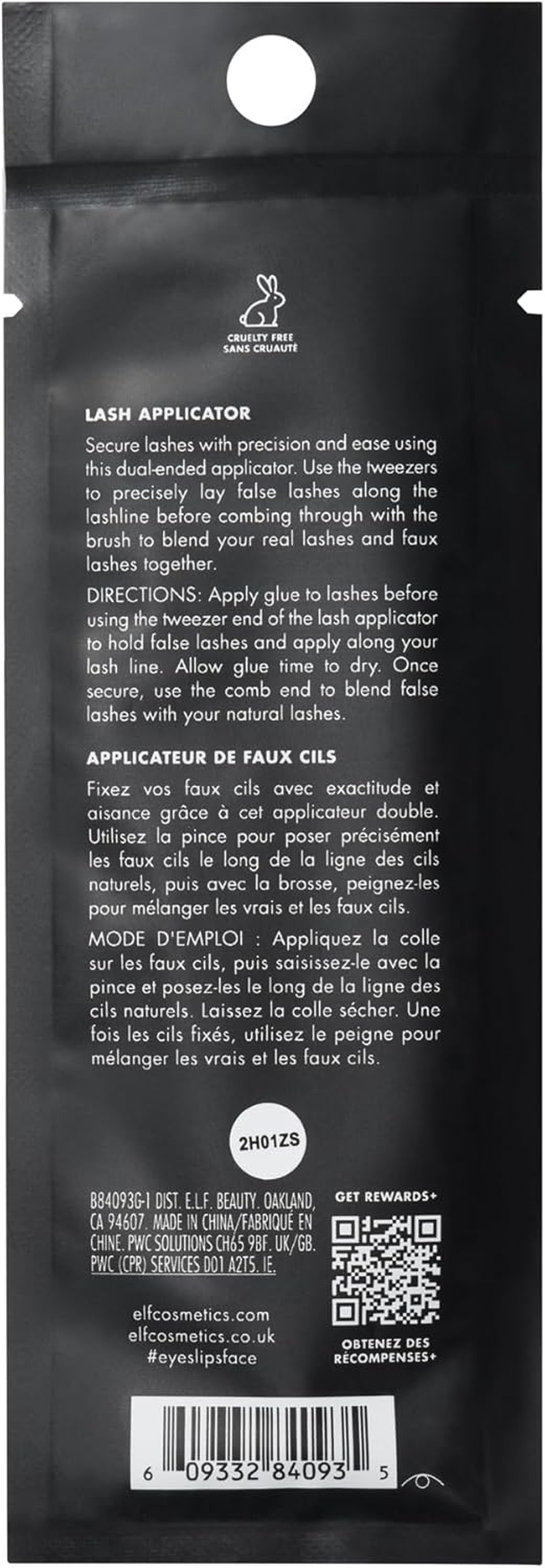 E.L.F. False Eyelash Applicator, Dual-Ended Tool Featuring Tweezers & Comb for Easily Applying False Lashes, Stainless Steel, Vegan & Cruelty-Free image number 1