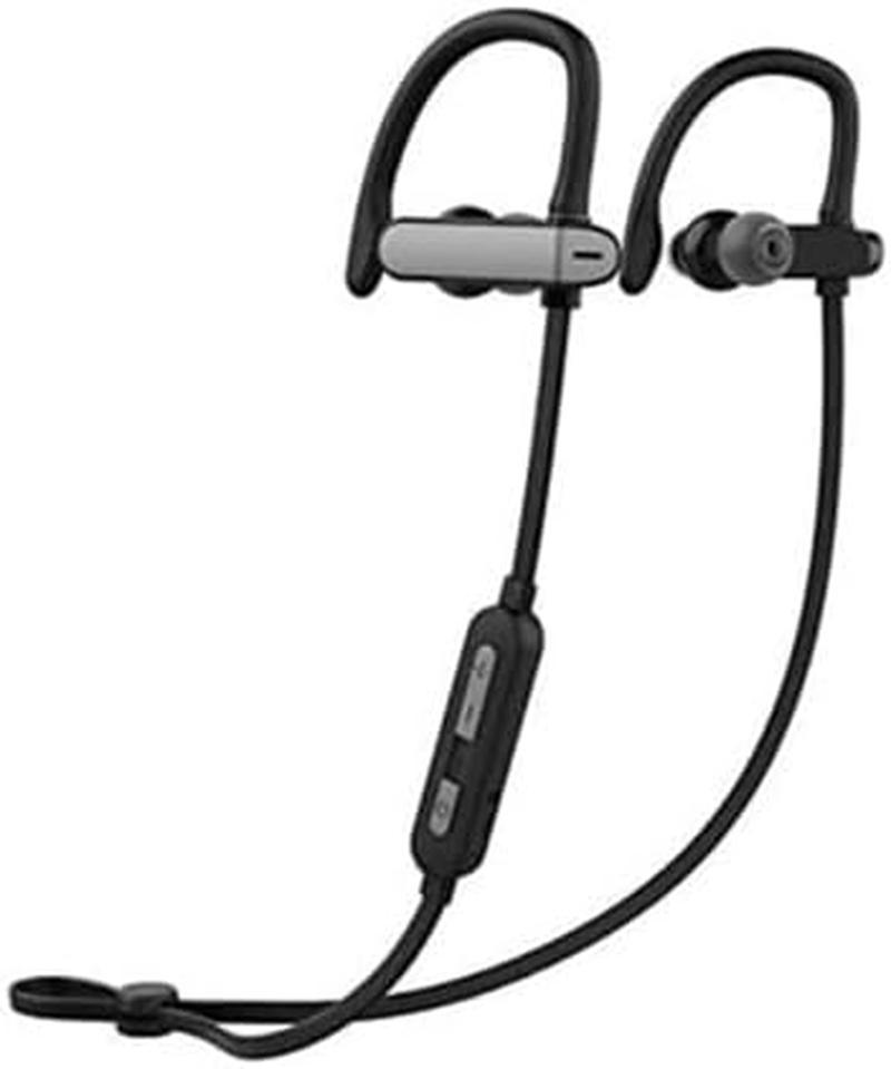Wireless Sports Earphones, Bluetooth Headphones with Ear Hook, Sweatproof, Black, BW04 image number 1