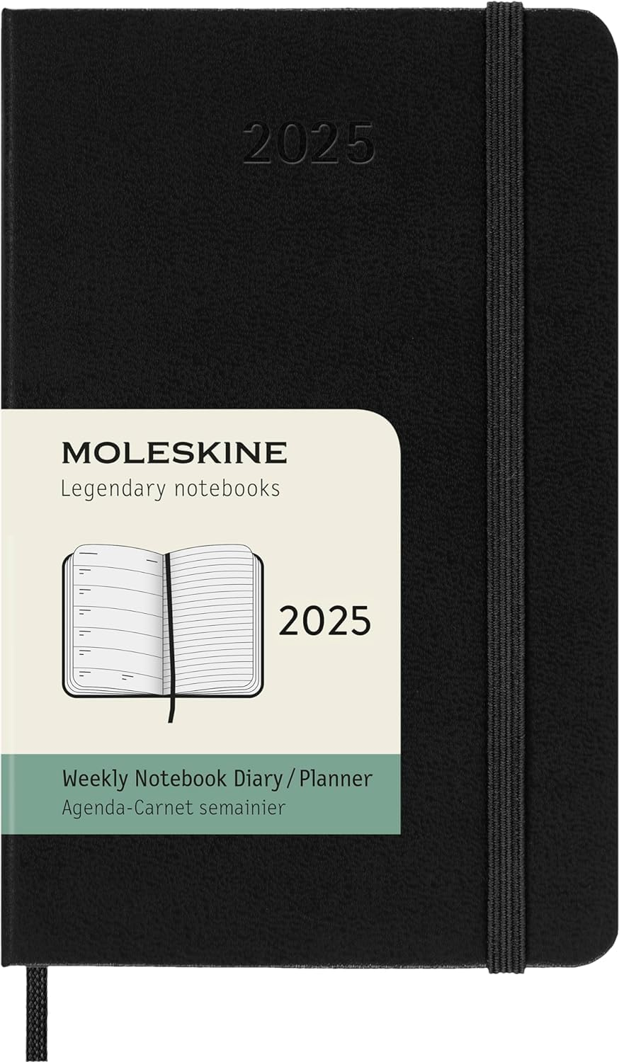 MOLESKINE- 2025-12 Month Weekly Notebook Hard Cover Diary - Pocket - Black image number 3
