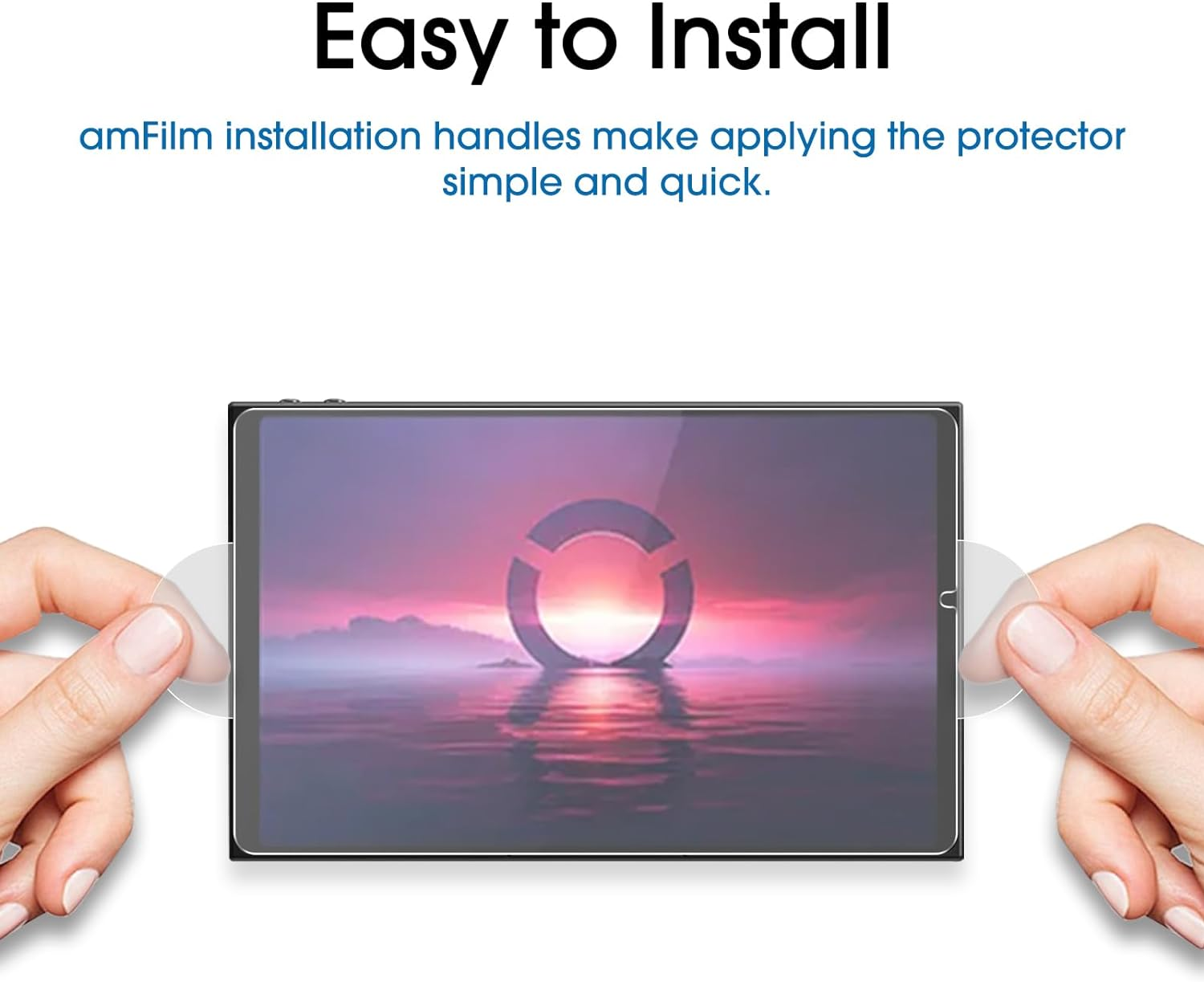 Amfilm 2 Pack Tempered Glass Screen Protector for Lenovo Legion Go Handheld 8.8 Inch 2023, Full Coverage, Transparent Ultra HD, Anti-Scratch, Anti-Fingerprint (Upgrade Version) image number 6