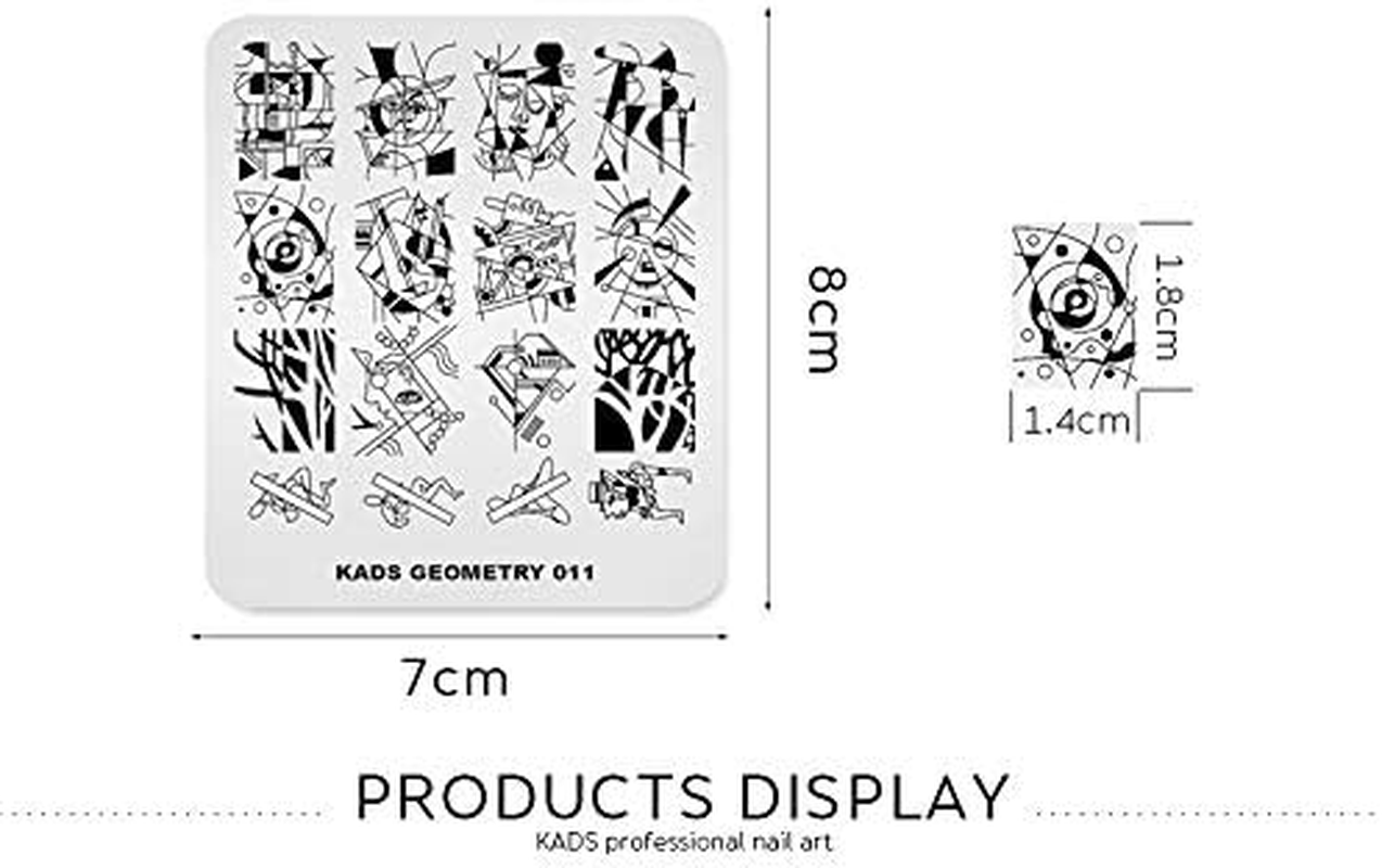 KADS Nail Art Stamping Plate Nail Template Nail Art Design Tool Nail DIY Design Image Plate (GE011) - Cn020 image number 5