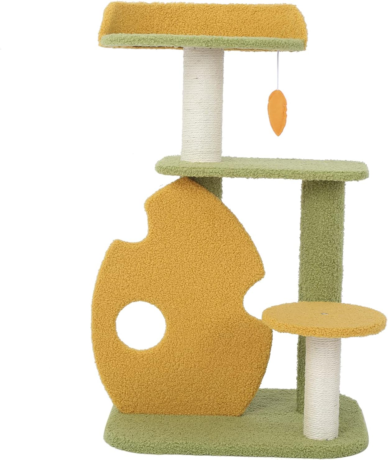 Rain Forest Cat Climbing Tree Multi Tiered Cat Condo with Robust Scratching Posts and Plush Lounging Shelves Perfect for Active Kittens and Adult Cats image number 1