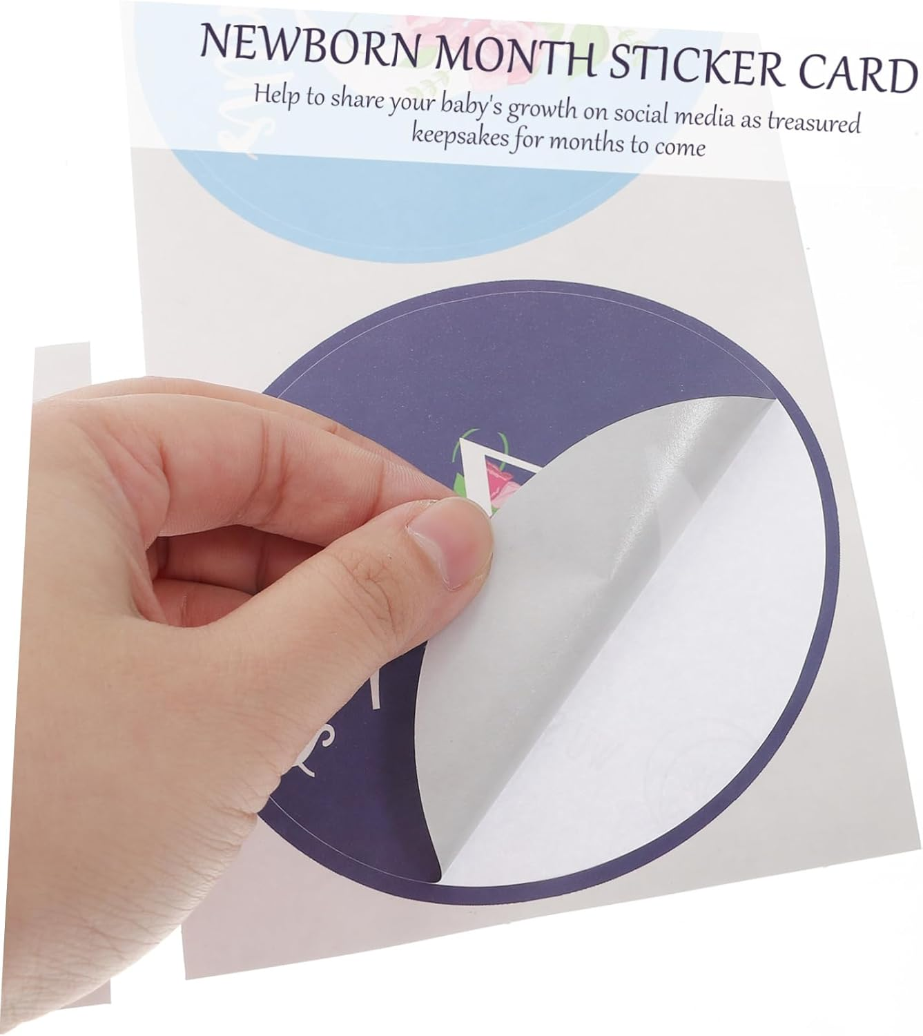 12Pcs Adorable Newborn Milestone Stickers Set Monthly Boy Girl Sticker Belly Decor Photo Prop for Shower image number 2