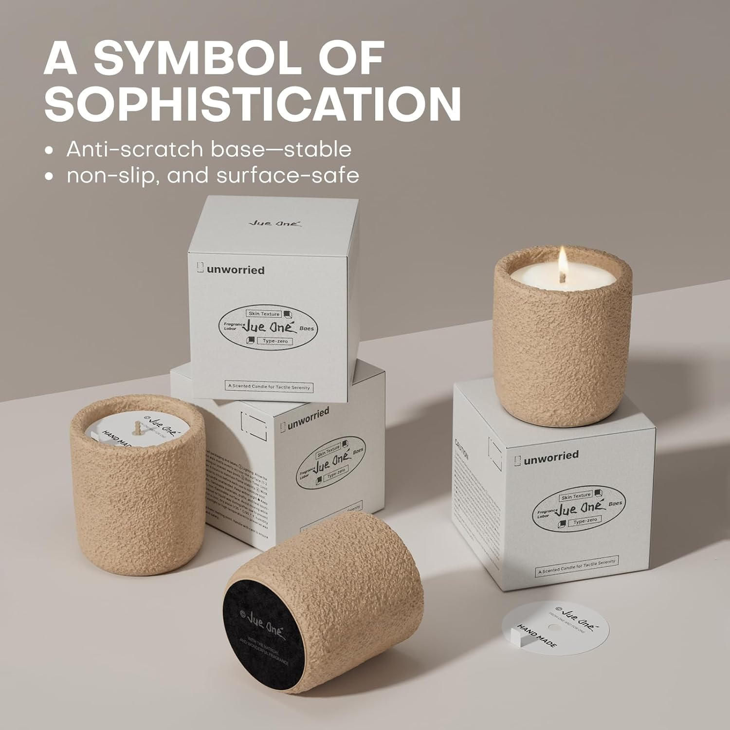 Jueone Scented Candles for Home, Natural Soy Wax Candle Gift, Non-Toxic Cement Jar Candles, Luxury Aromatherapy for Stress Relief, Highly Scented, Housewarming Gifts, Home Fragrance