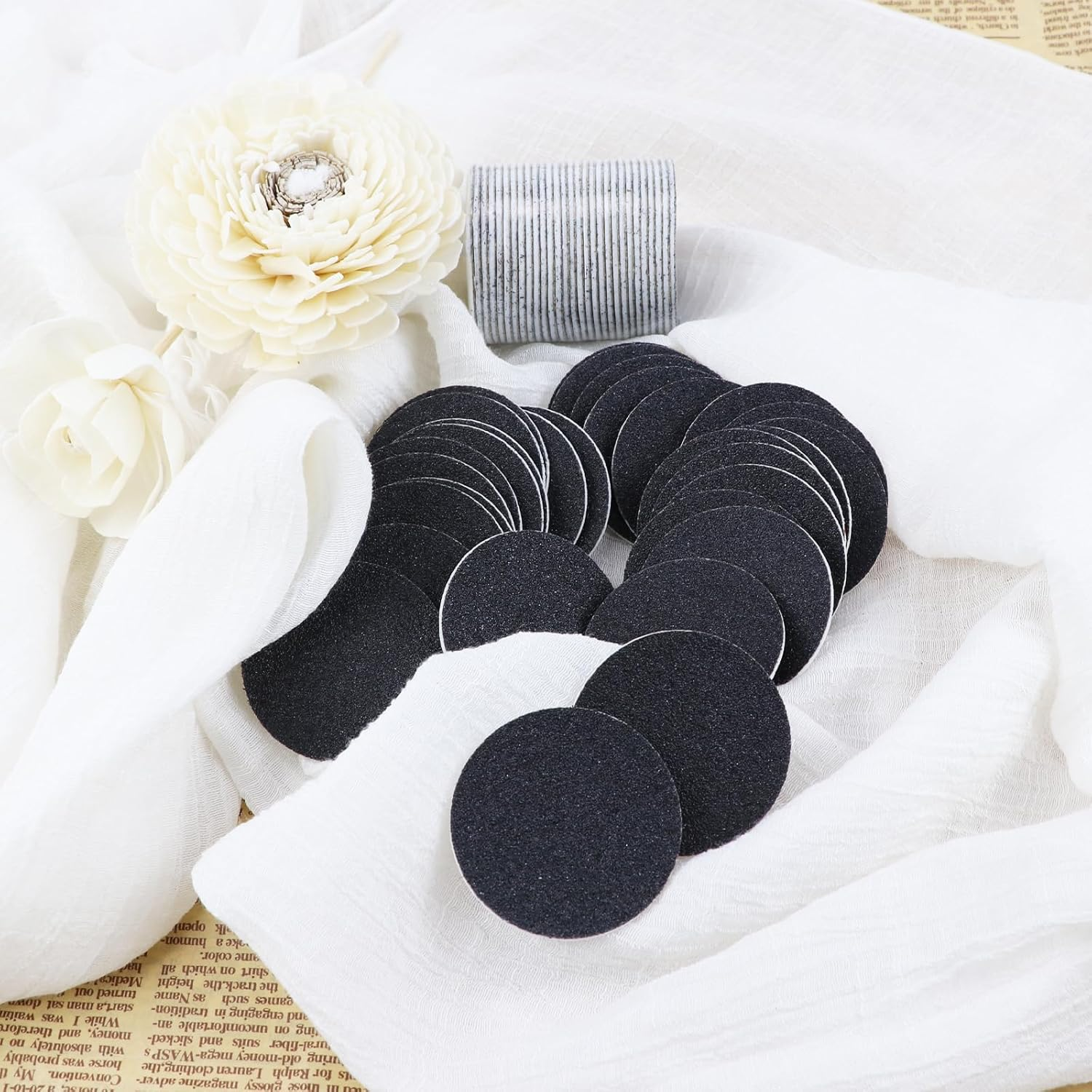 60 Pcs Electric Callus Remover Replacement Sandpaper for Hard Dead Skin, Cracked Heels, Dead Skin, Dead Skin, Dead Skin image number 2