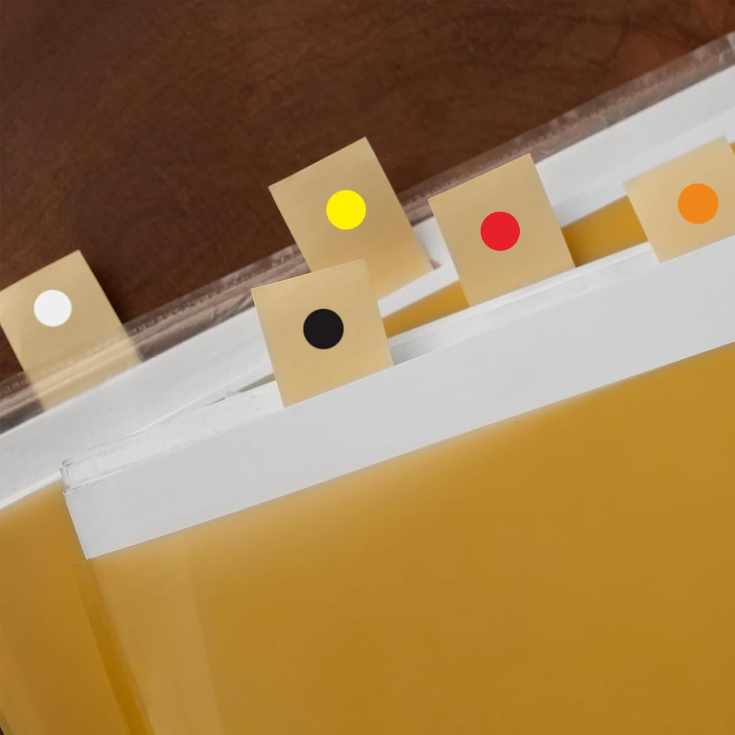 Hybsk 1400Pcs Dot Stickers 10Mm Colour Sticker 20 Sheets Assorted Colour round Coding Circle Stickers Dots for Envelopes Paper Scrapbook (10 Colors) - Black image number 4