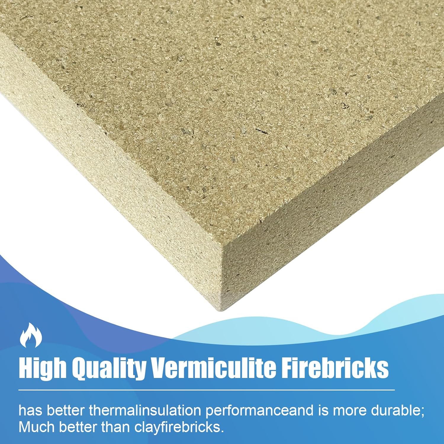 Protalwell Woodstove Firebricks, Fire Bricks, Size 9" X 4-1/2" X 3/4", High Temperature Resistant Fire Bricks Replacement for Wood Stoves, 3 Pieces image number 6