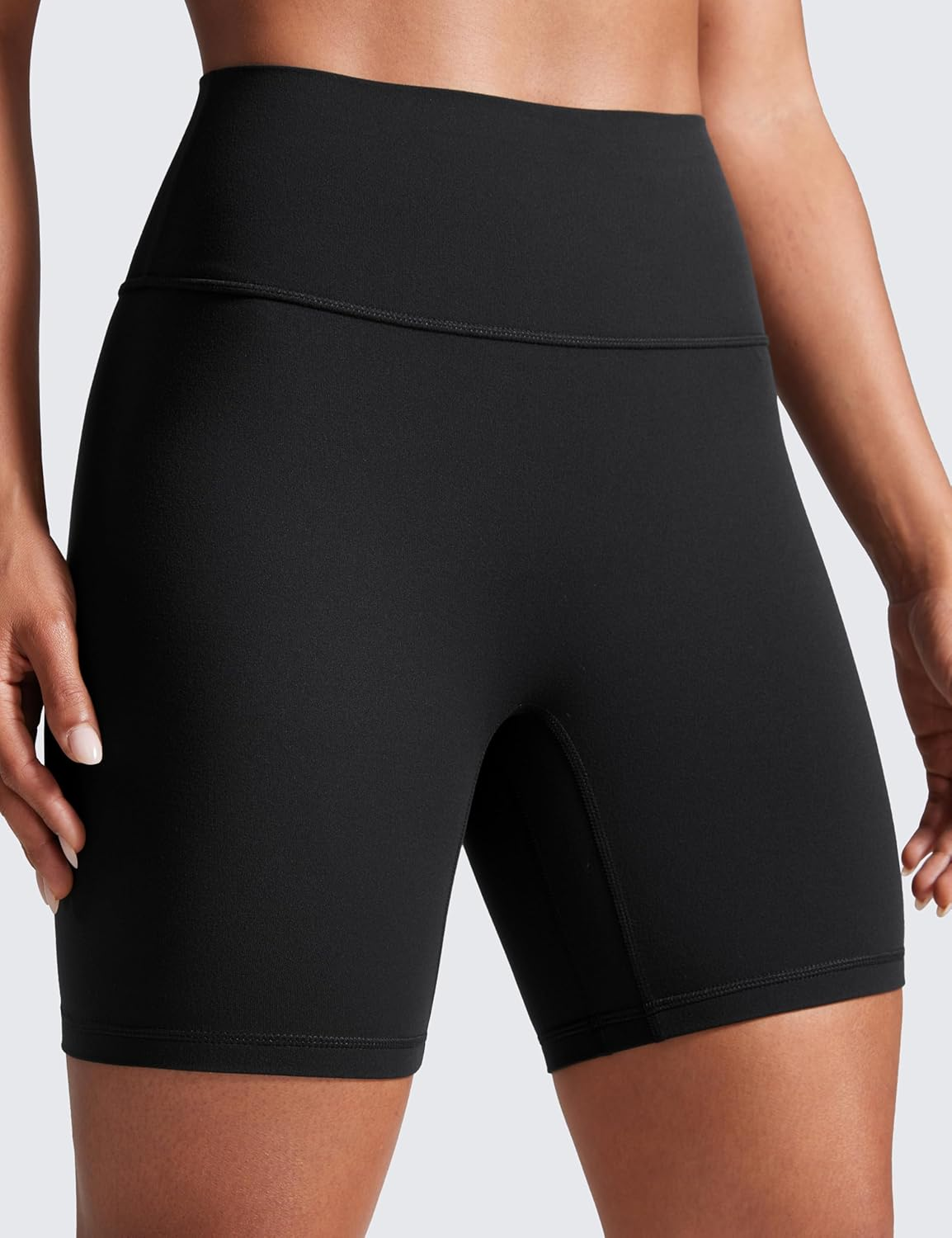 CRZ YOGA Secretsculpt Womens Butterlift High Waist Scrunch Butt Biker Shorts 6 Inches - No Front Seam Workout Gym Booty