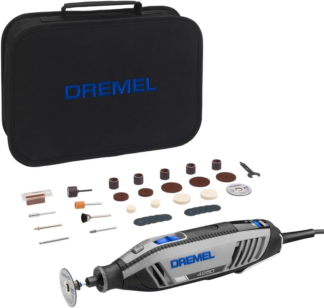 Dremel 4250 Rotary Tool 175W Multi Tool Set with 35 Accessories, 175W Motor with Constant Electronics, Variable Speed 5,000-35,000 RPM