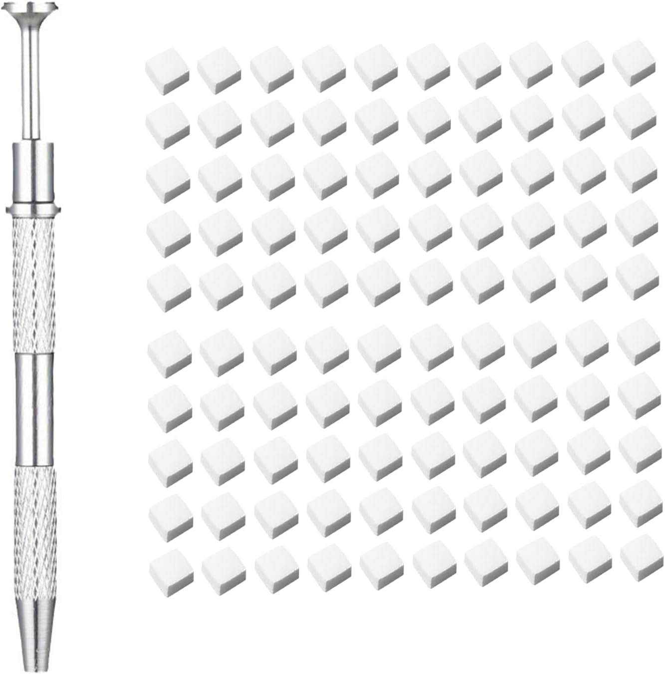 Agwenkui 100 Pcs Nail Sponges with Metal Grabber, Nail Buffer Block, Nail Art Tools Sponge Brush - Essential Nail Art Tools and Nail Tools for Creating Gradient and Ombre Nail Designs (Gold)