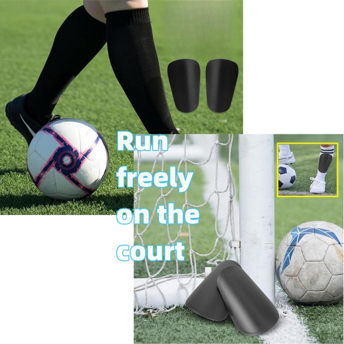 Jindizi Football Super Mini Leg Guard, Anti-Slip Small Protective Equipment Shin Guard, Suitable for Teenagers and Adults, Light and Comfortable, 2 Pcs image number 3