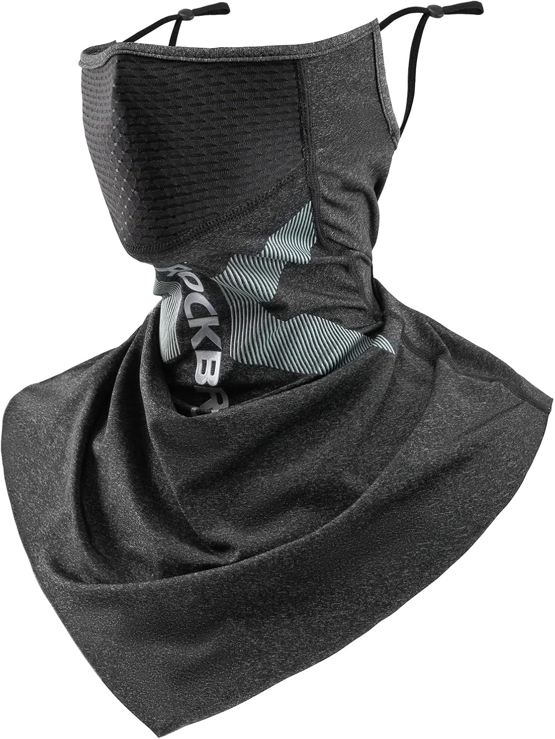 ROCKBROS Cooling Neck Gaiter with Ear Loops Summer Face Coverings for Men Women Cycling Fishing Mask