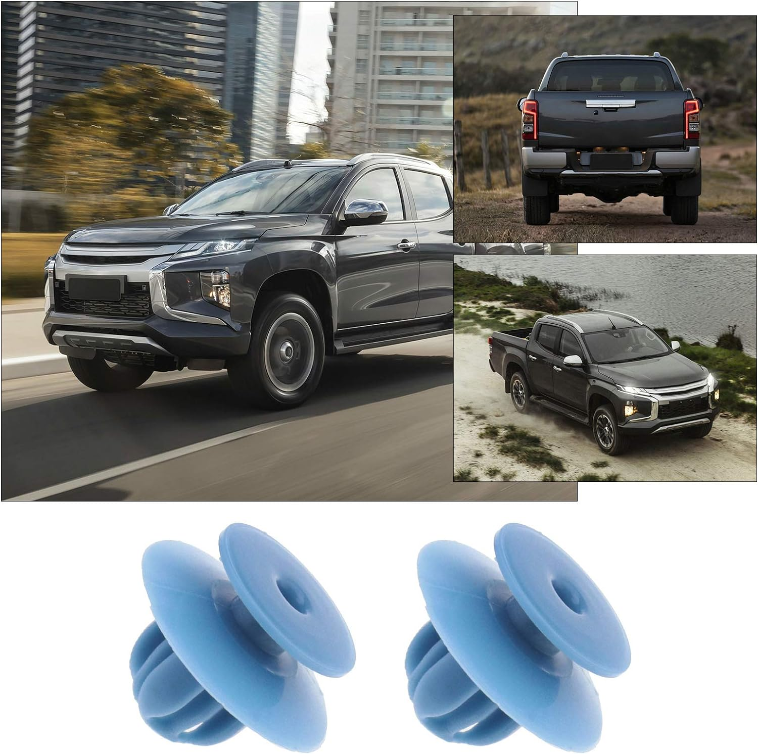 Emsea Car Wheel Arch Trim Moulding Clips MU000977 MU000588 Auto Door Panel Fastener Retainer Blue Plastic Pack of 20 image number 1