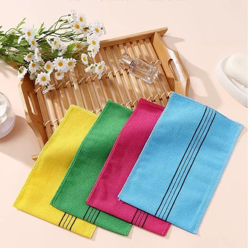 Korean Exfoliating Mitt for Remove Dead Skin Viscose Deep Exfoliating Gloves - Great for Body Scrub, Keratosis Pilaris and Self Tanning. Easily Smooth Skin Surface Dead Skin Exfoliating Gloves