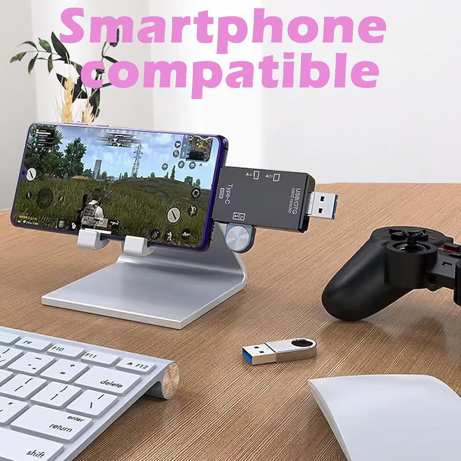 Hrenvaxil 6-In-1 SD Card Reader USB C, Compatible with Lightning for Iphone, Mac, Macbook, Android Phone, PC, Laptop, Computer, Type C OTG Card Adaptor for Micro SD/SDHC/SDXC image number 5