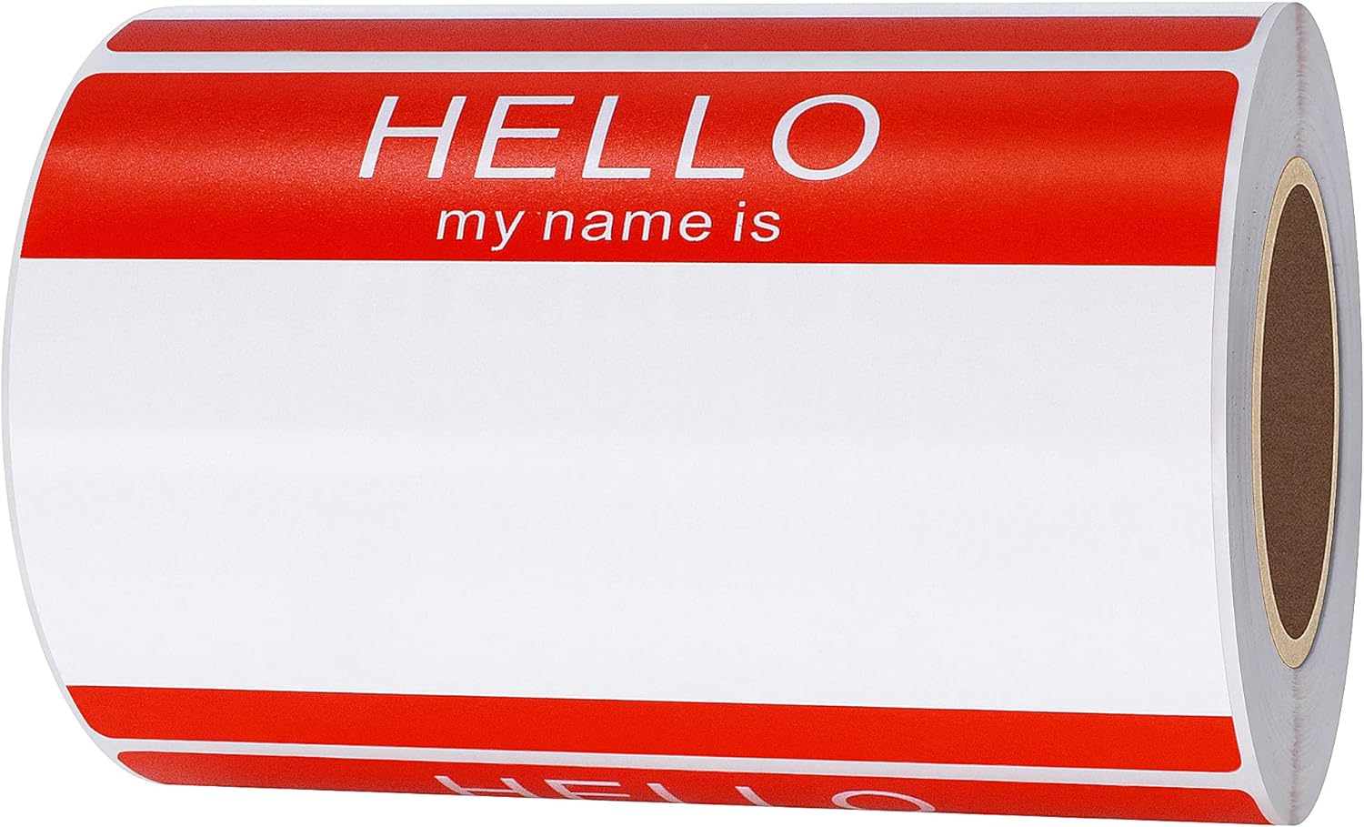 Hybsk Hello My Name Is Red Name Tag Identification Stickers 3-1/2&rdquo; X 2-3/8&rdquo; Total 200 Labels per Roll Name Stickers (Red) - Blue image number 4