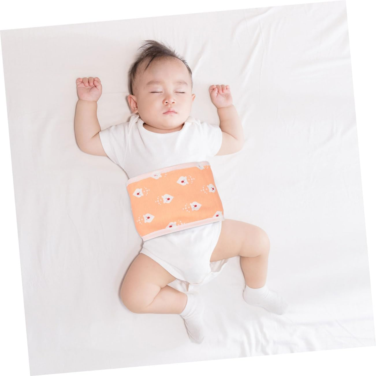 Newborn Cotton Belly Band Baby Navel Strap Cartoon Print 80Cm Warm Belly Protector for Infant Nursery Cord Wrap Autumn Winter image number 3